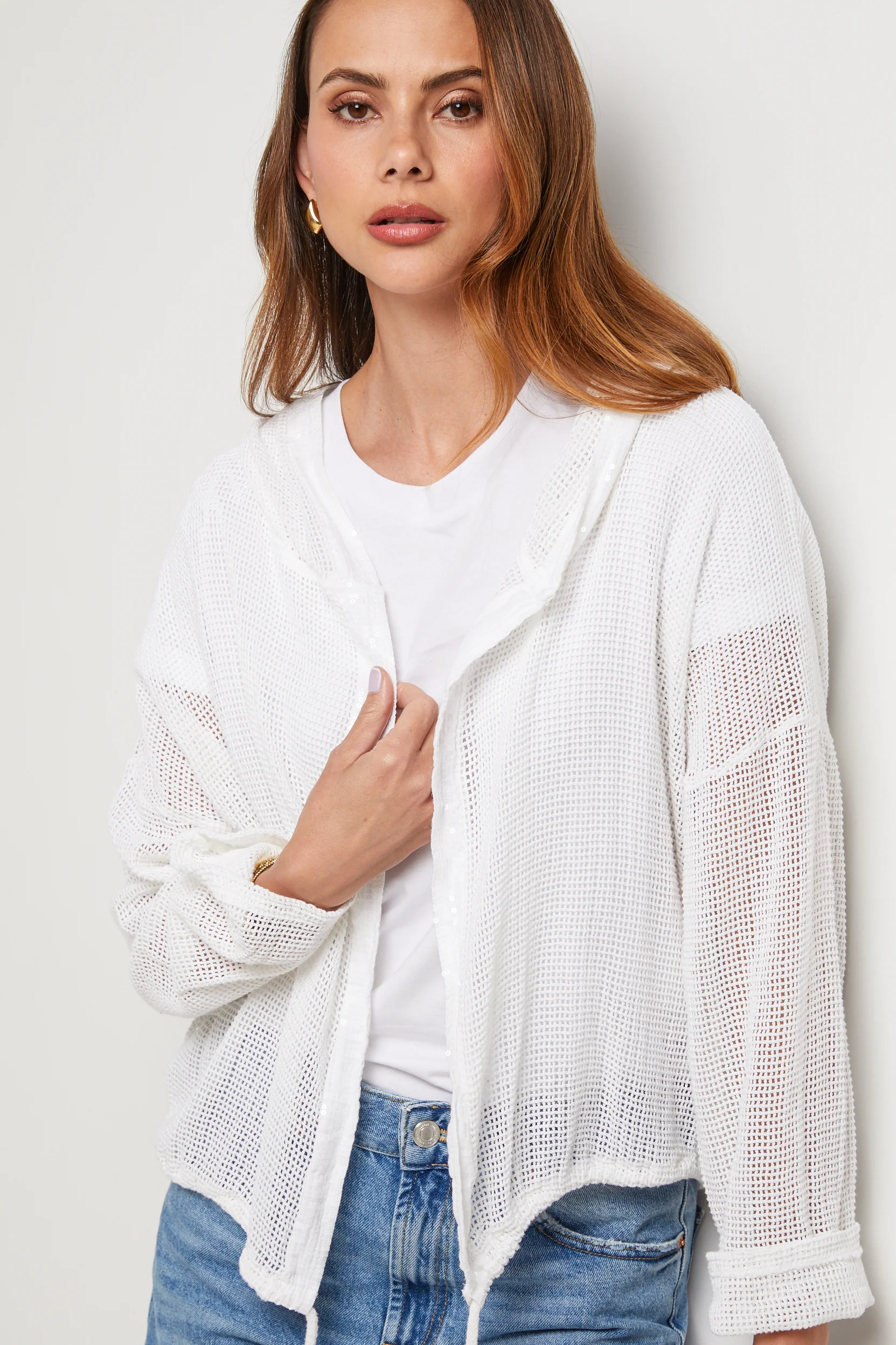 Gilet - Blanc - Femme - Image 2