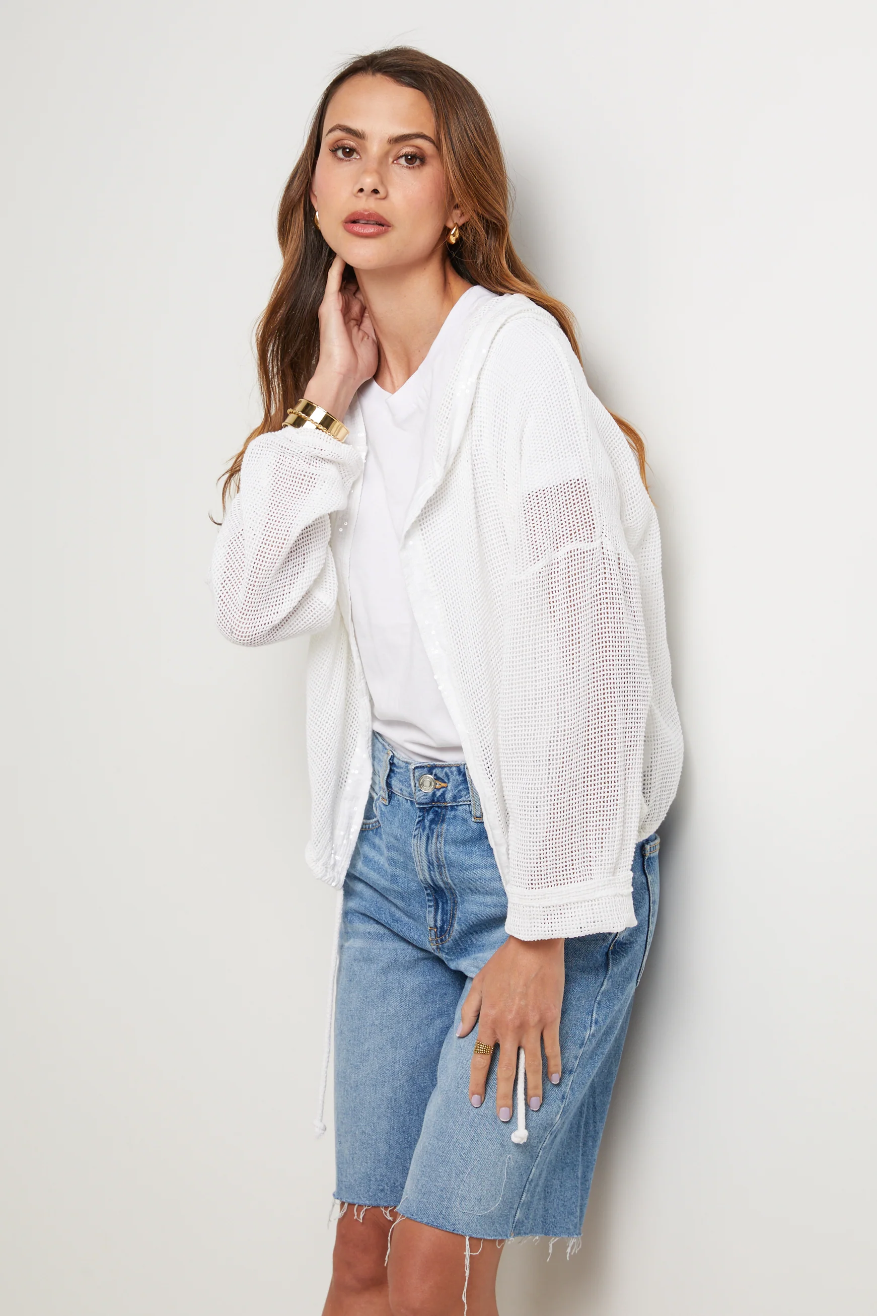 Gilet - Blanc - Femme - Image 4