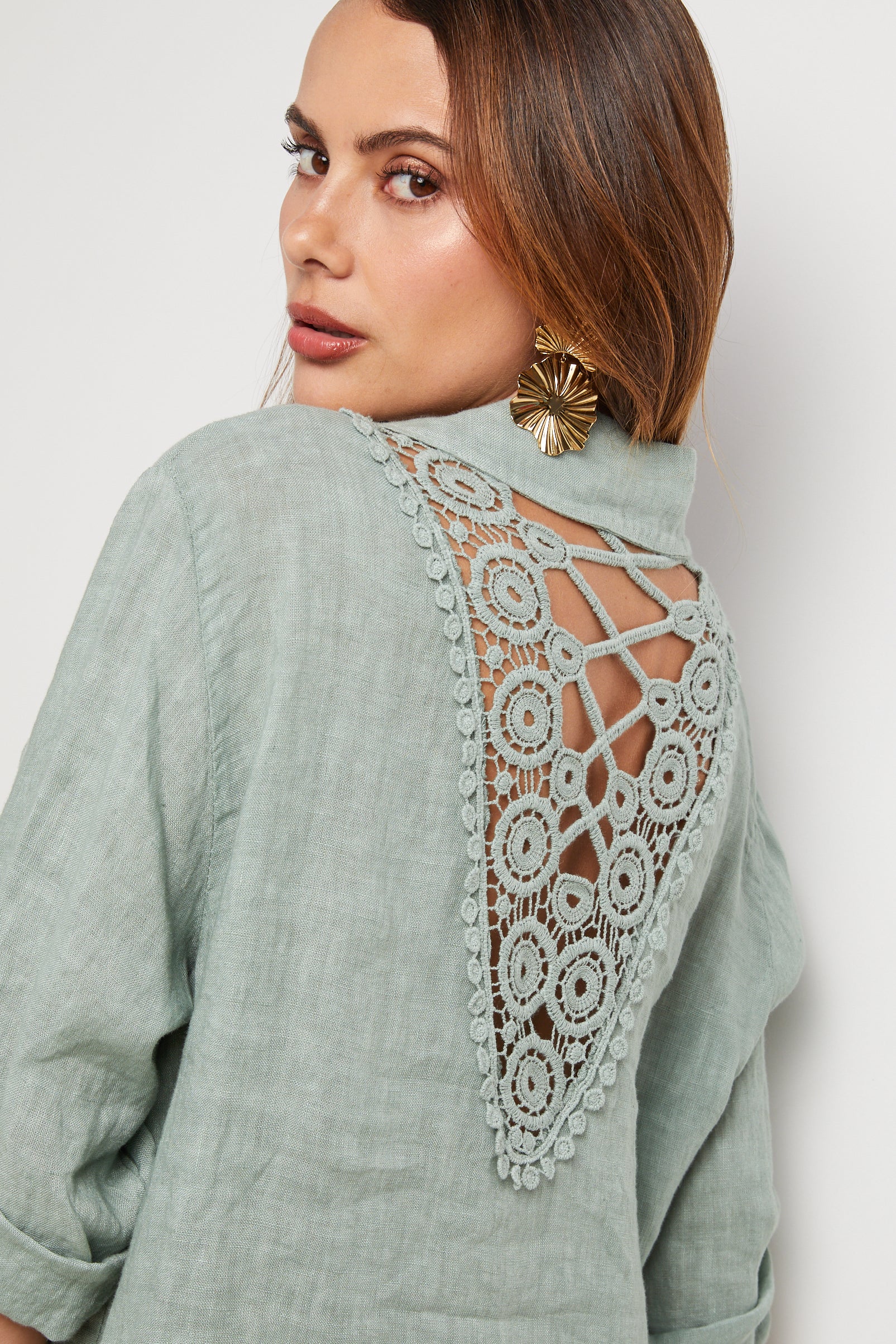 Chemise - Vert - Femme - Image 2