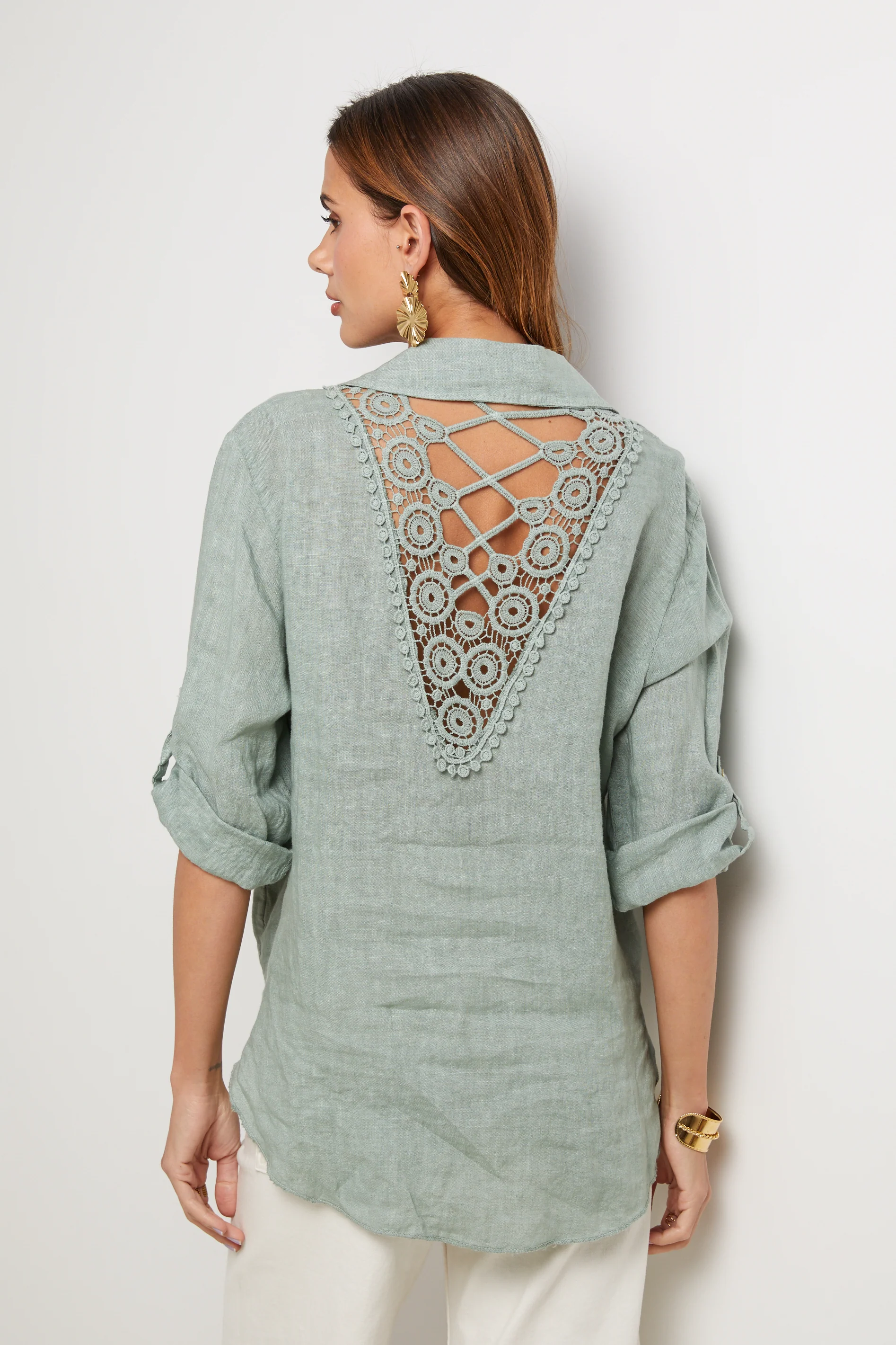 Chemise - Vert - Femme - Image 3