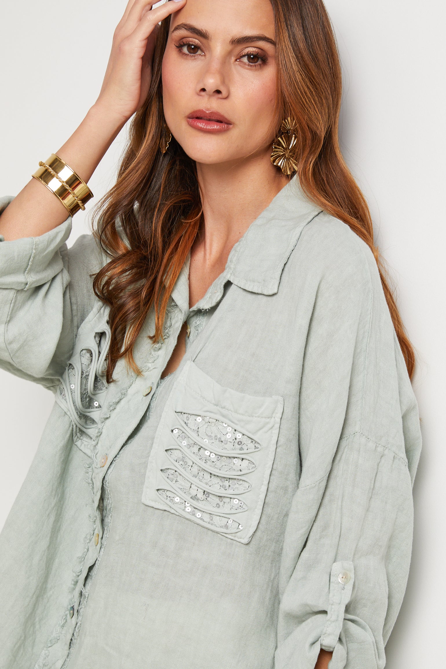 Chemise - Aqua - Femme - Image 2