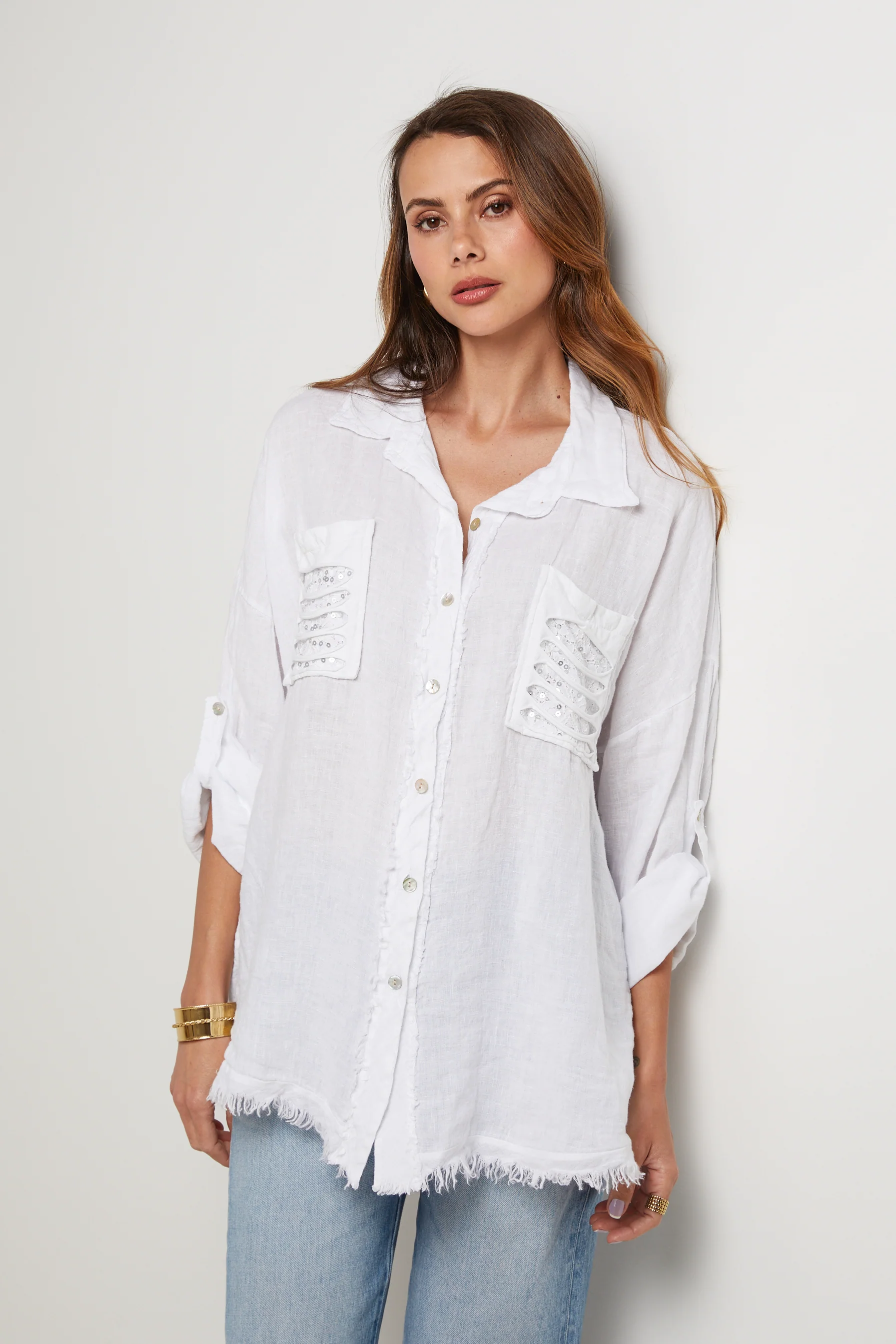 Chemise - Blanc - Femme - Image 4