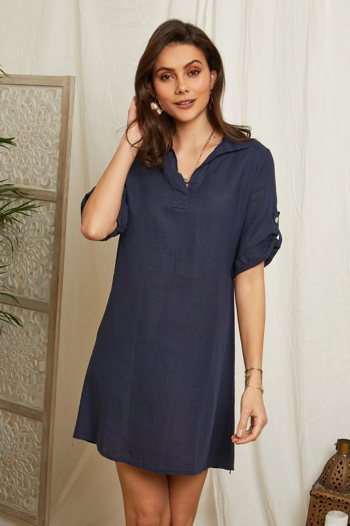 Robe - Marine - Femme - Image 2