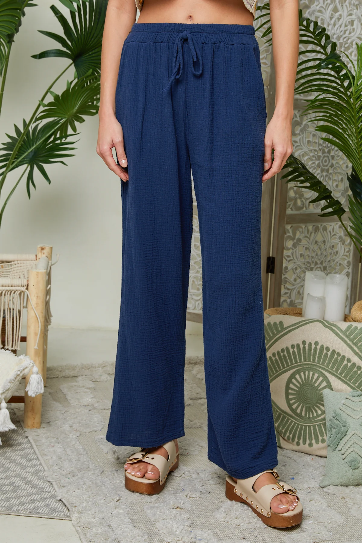 Pantalon - Marine - Femme - Image 3