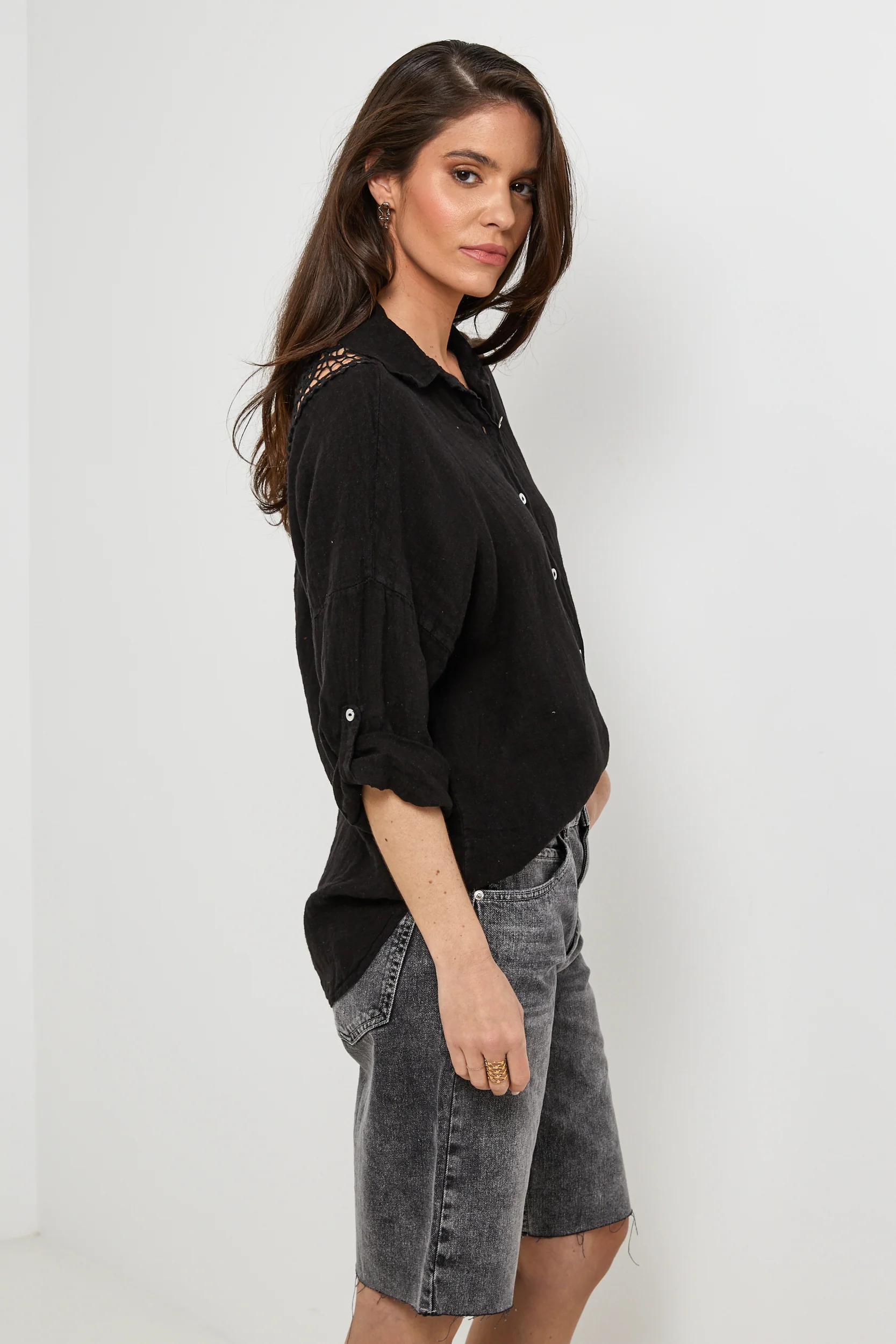 Chemise - Noir - Femme - Image 2
