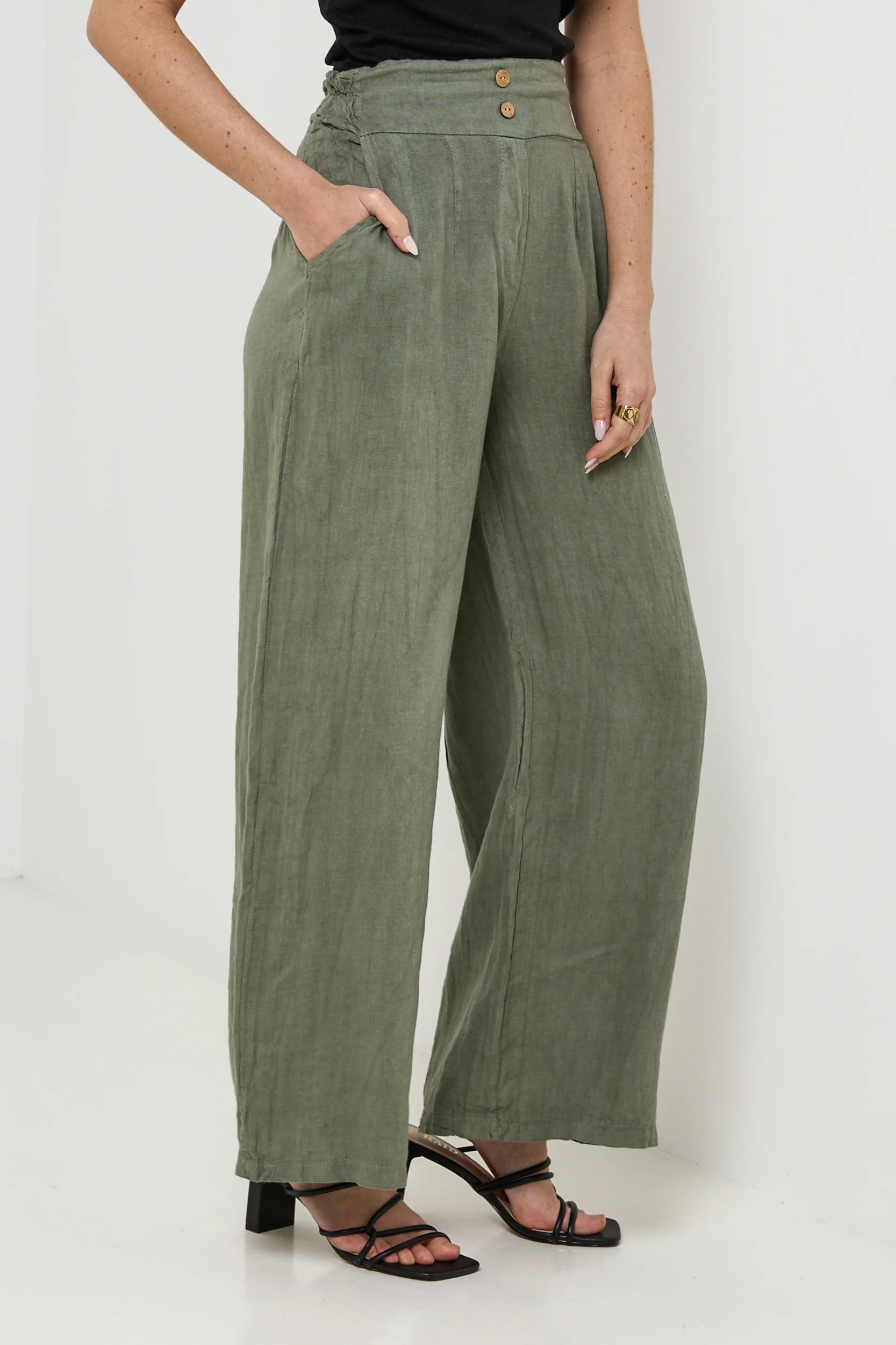 Pantalon - Kaki - Femme - Image 4