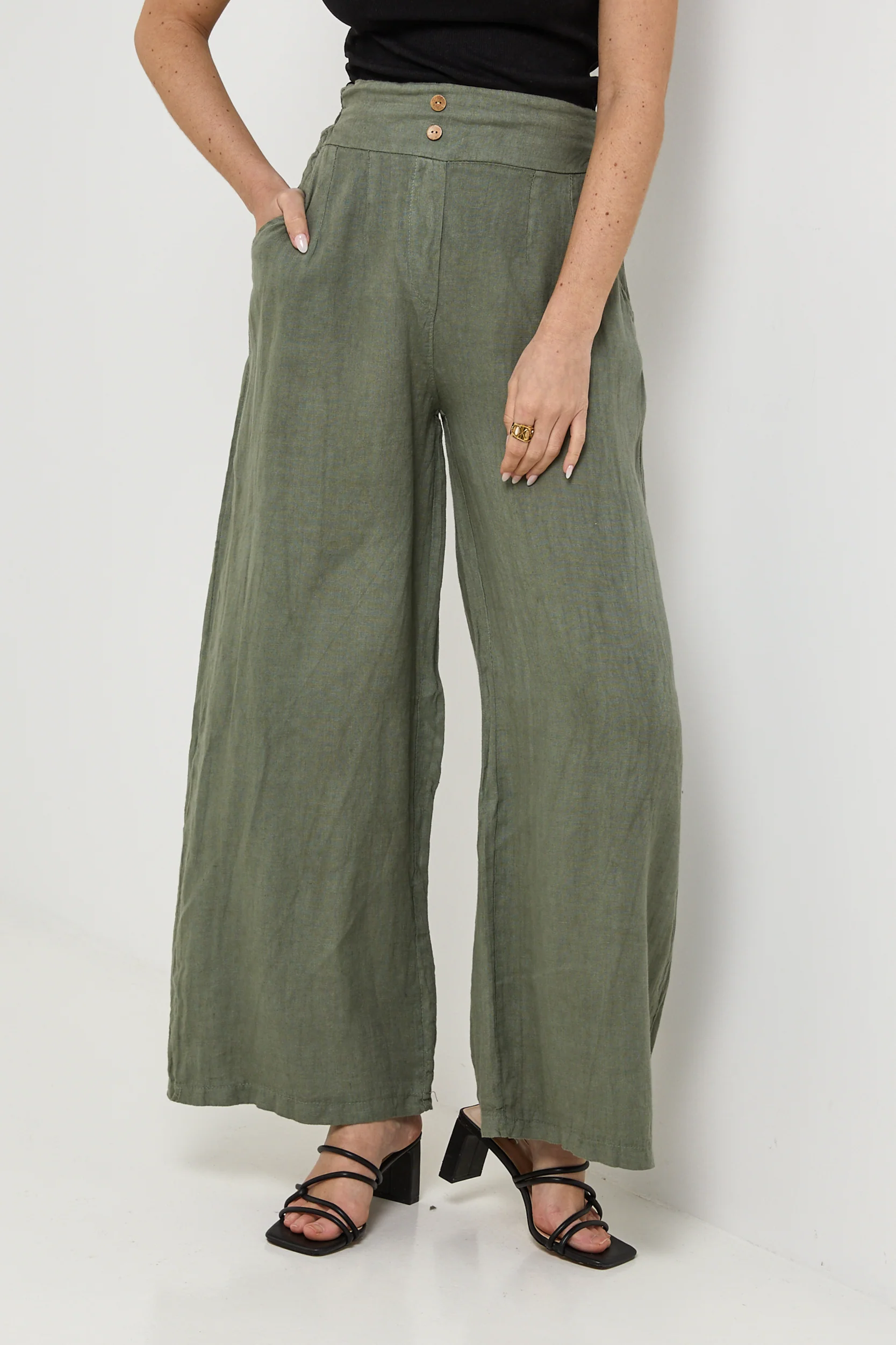 Pantalon - Kaki - Femme - Image 5