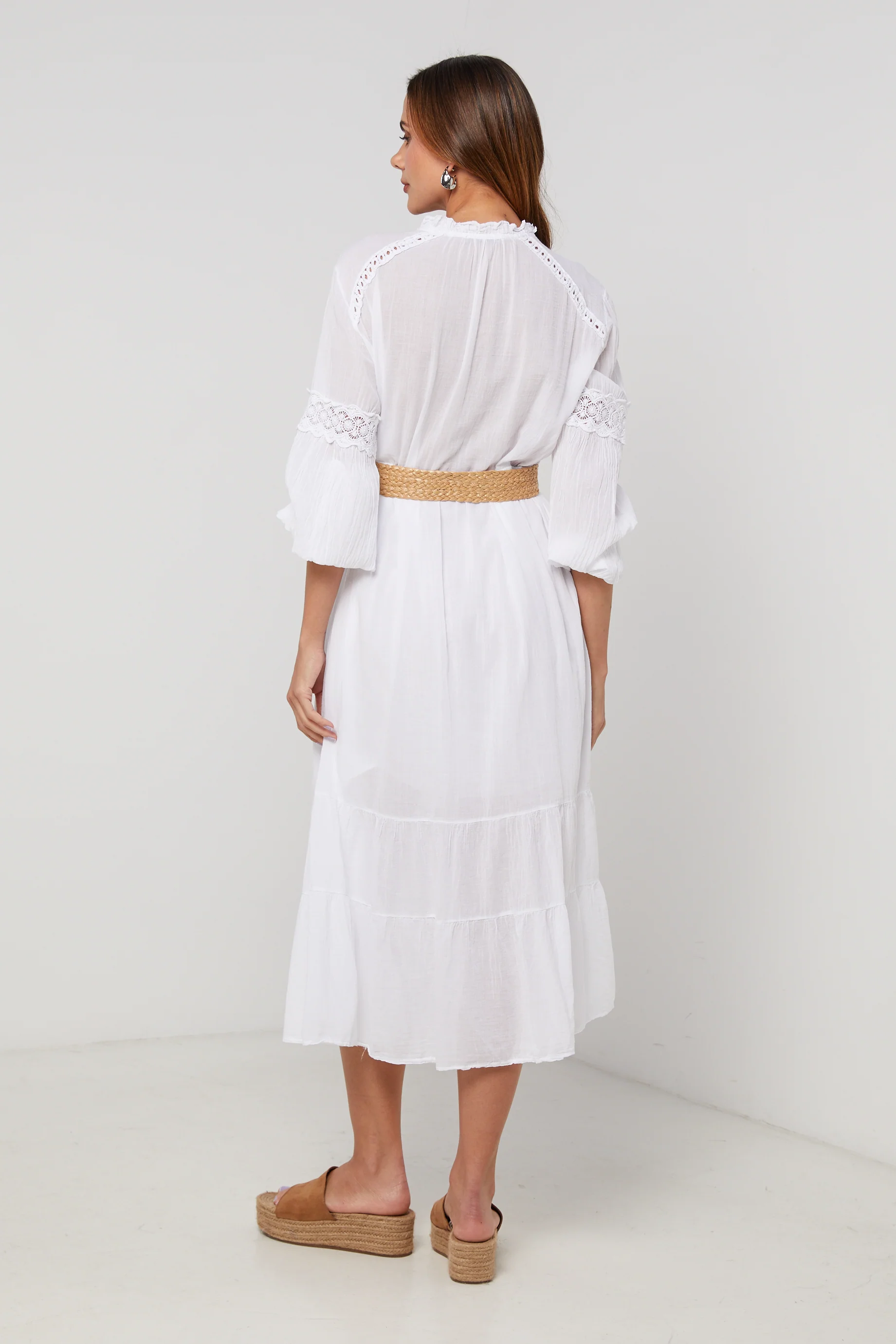 Robe - Blanc - Femme - Image 3