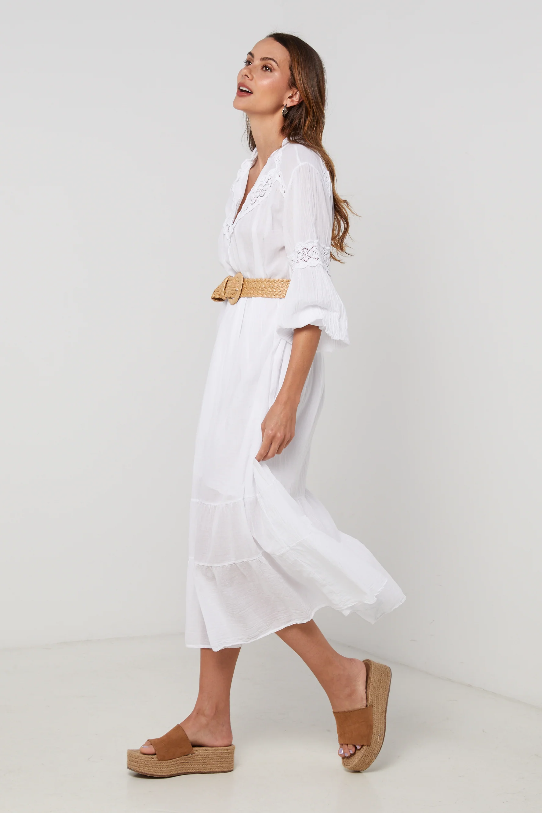 Robe - Blanc - Femme - Image 4
