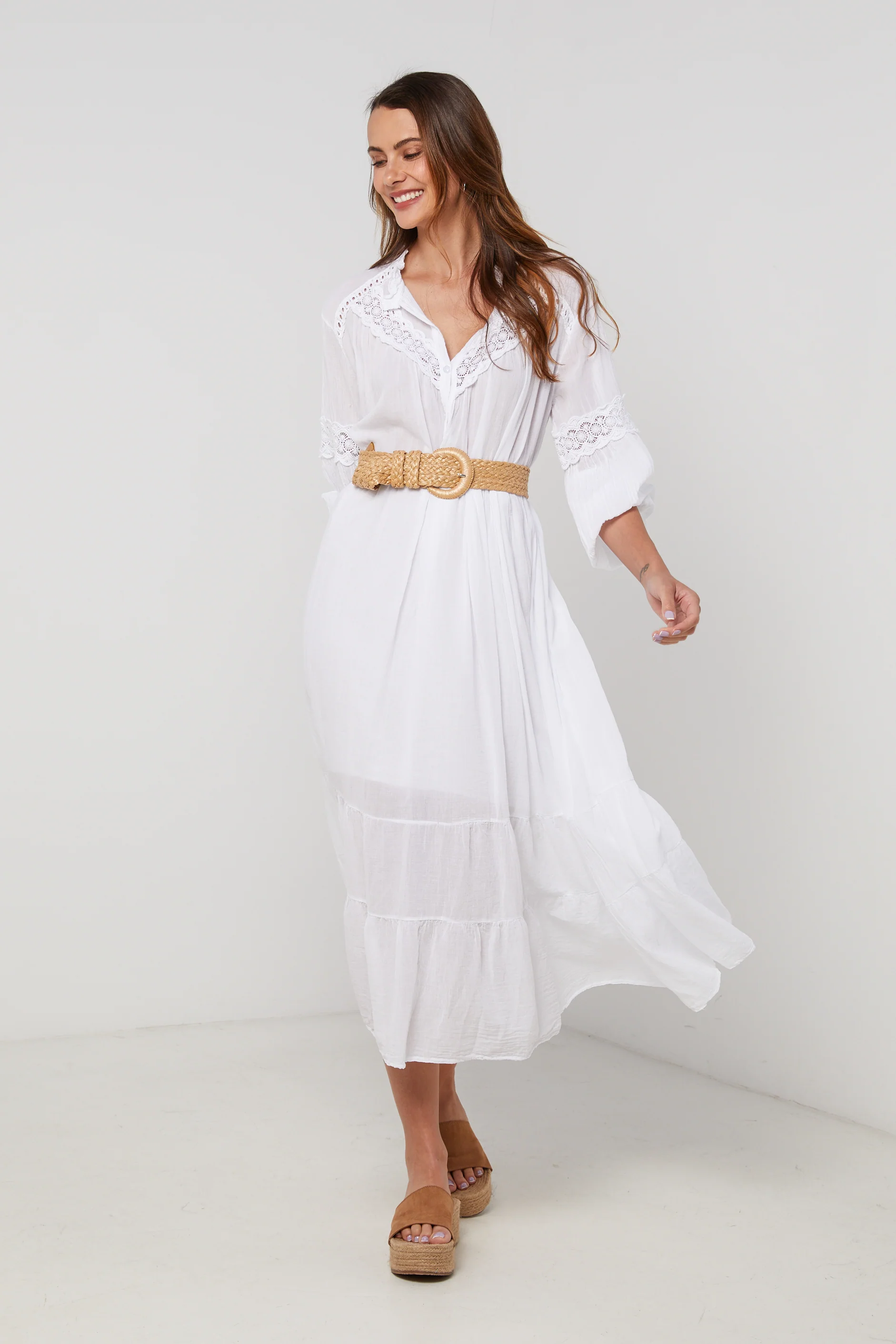 Robe - Blanc - Femme - Image 5