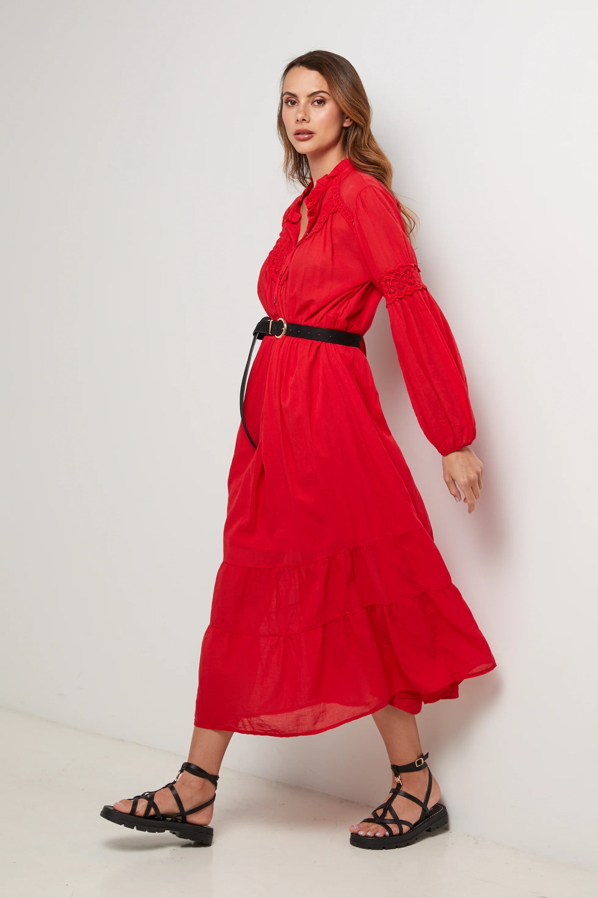 Robe - Rouge - Femme - Image 4