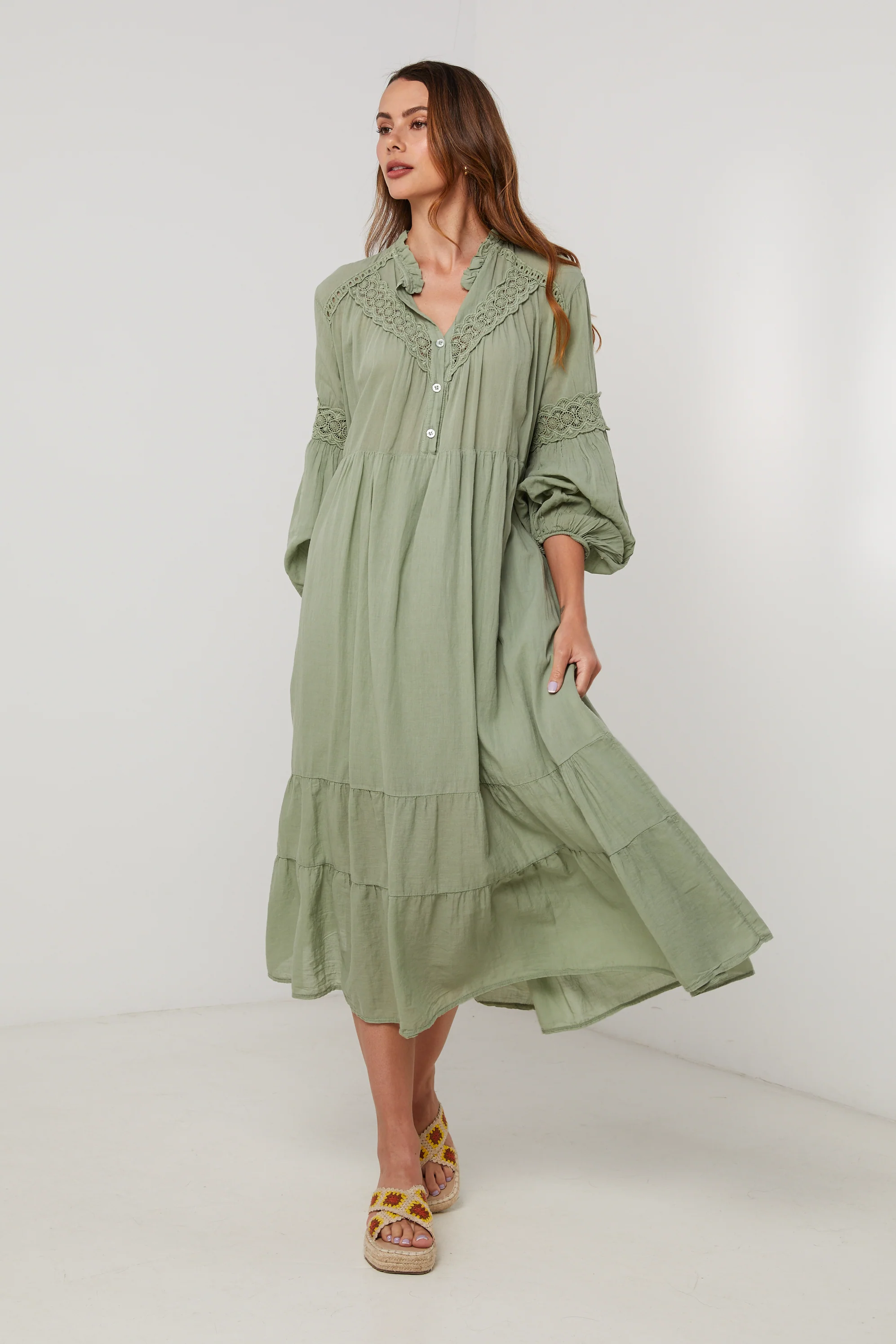 Robe - Vert - Femme - Image 5