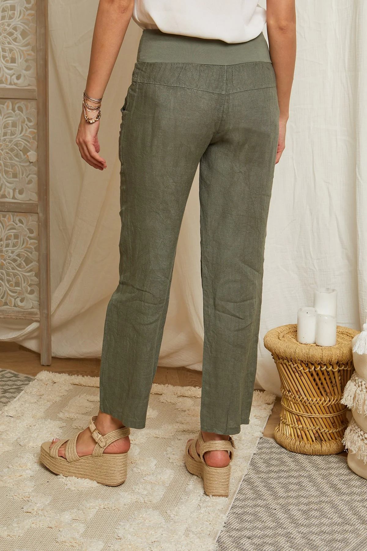 Pantalon - Kaki - Femme - Image 4