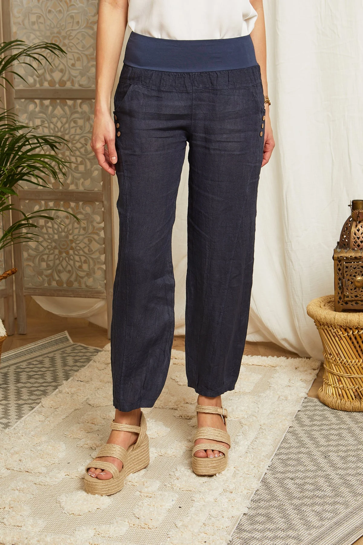 Pantalon - Marine - Femme - Image 2