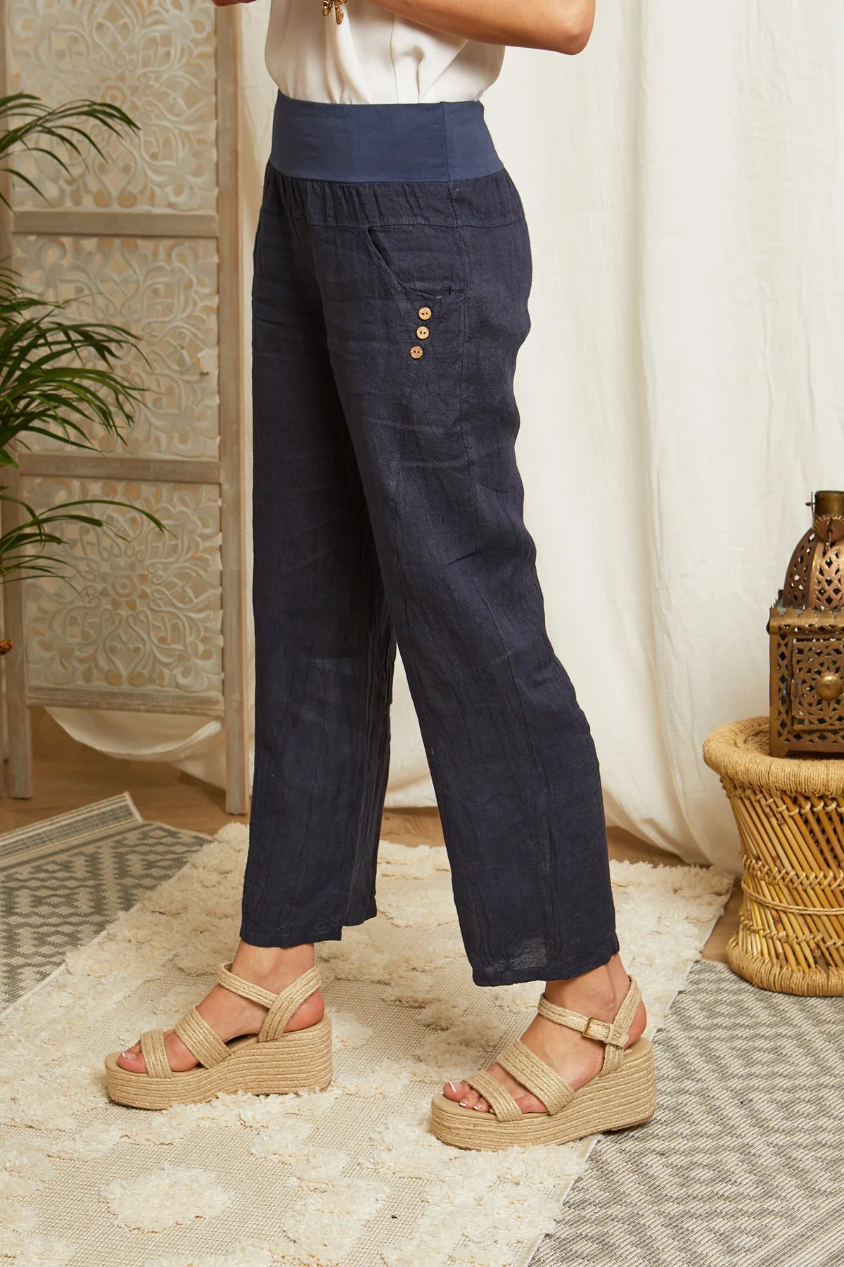 Pantalon - Marine - Femme - Image 3