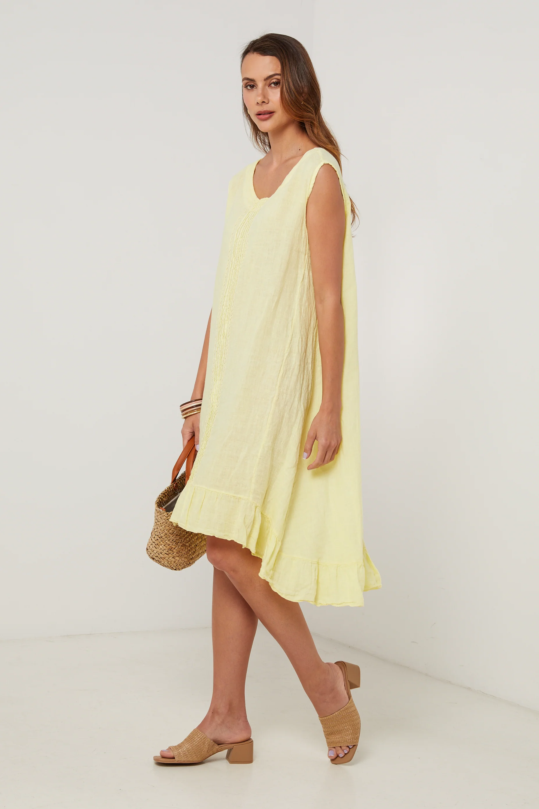 Robe - Jaune - Femme - Image 3