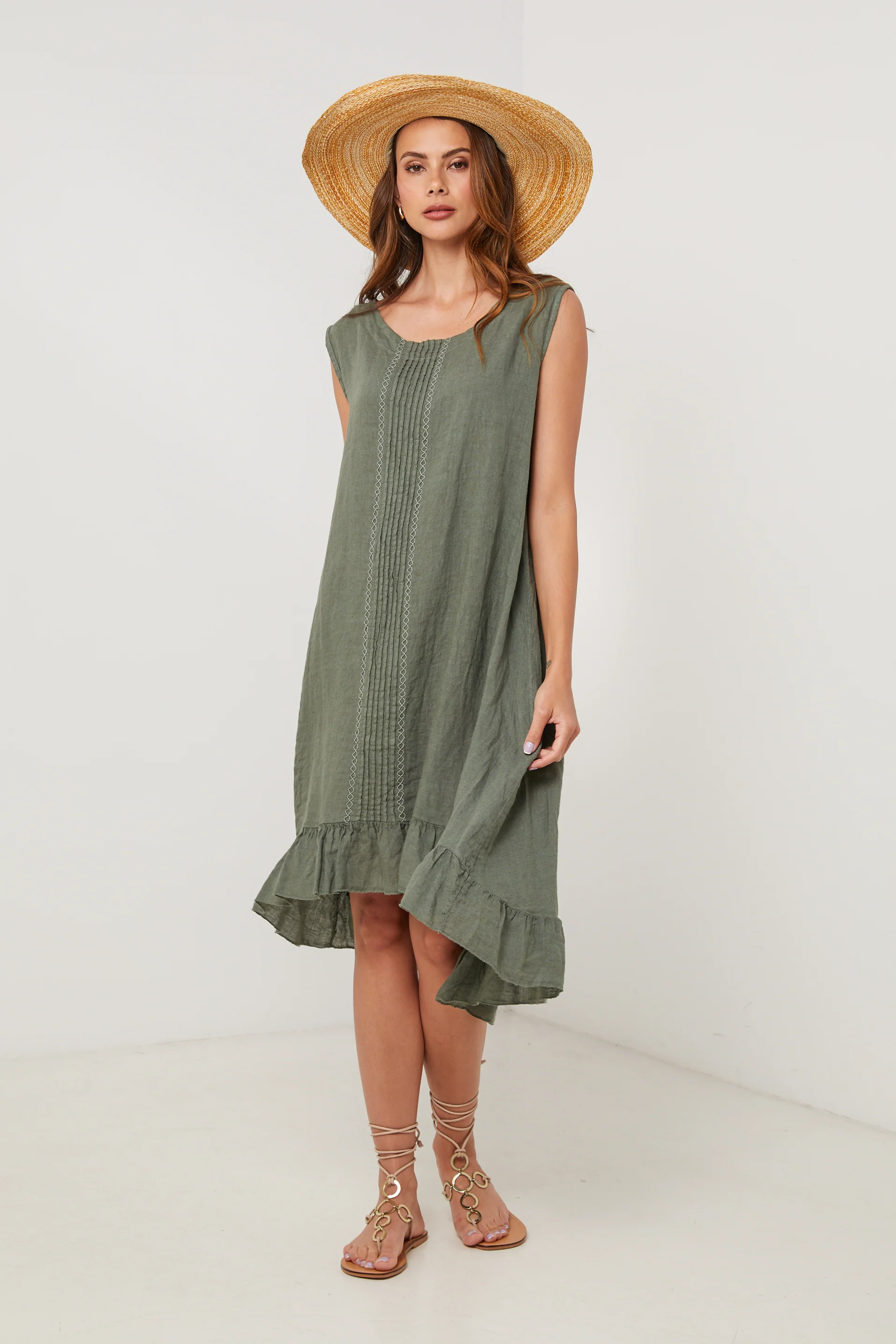 Robe - Kaki - Femme - Image 5