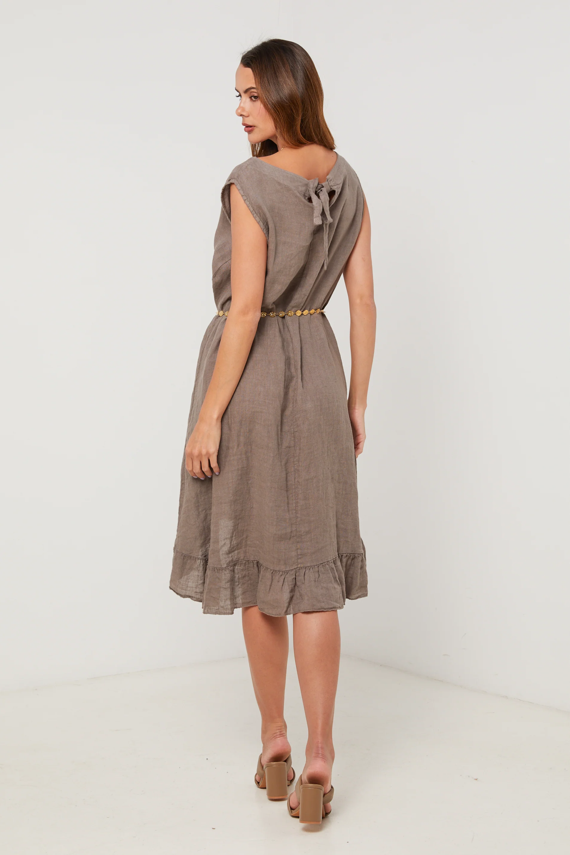 Robe - Taupe - Femme - Image 3