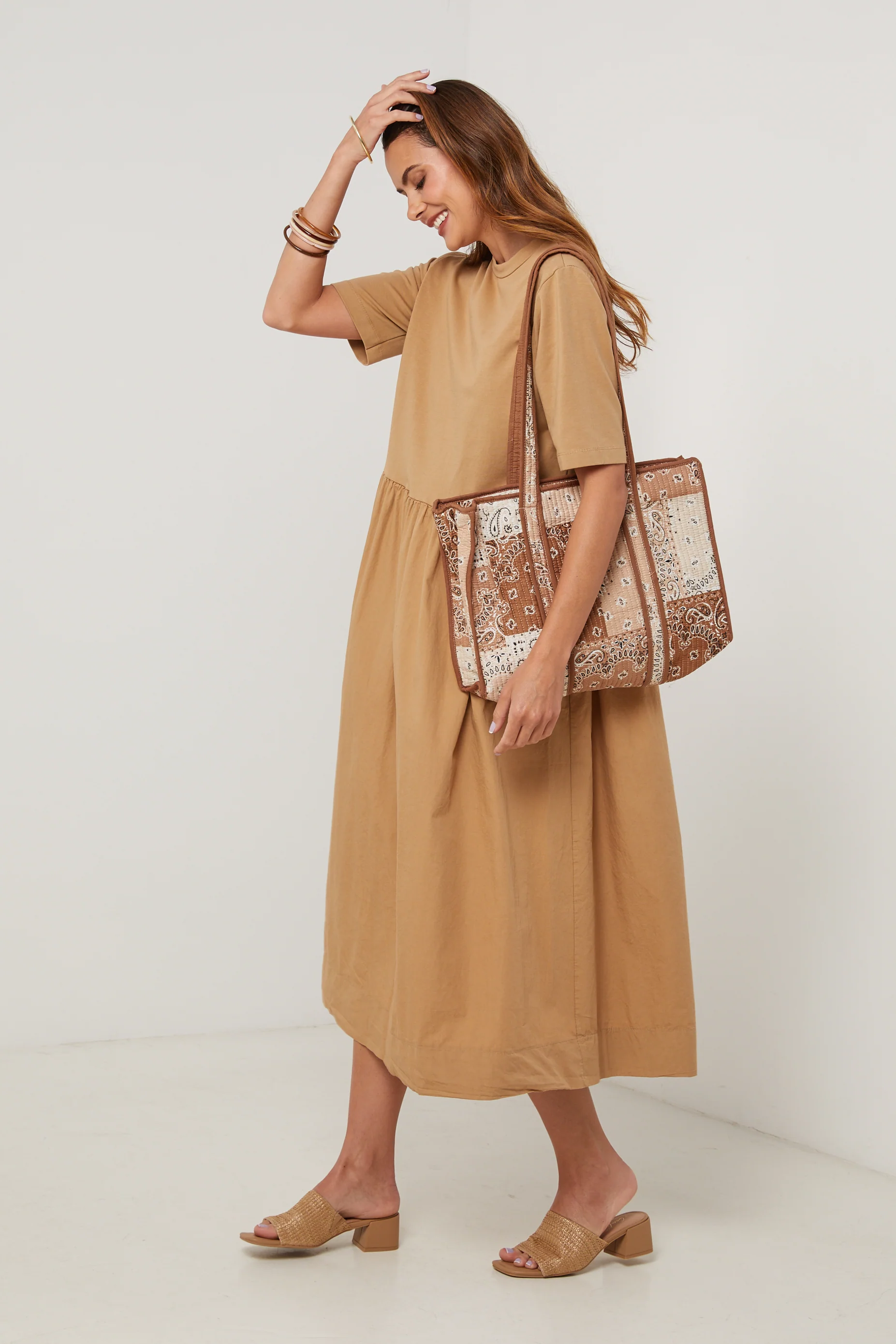 Robe - Camel - Femme - Image 4