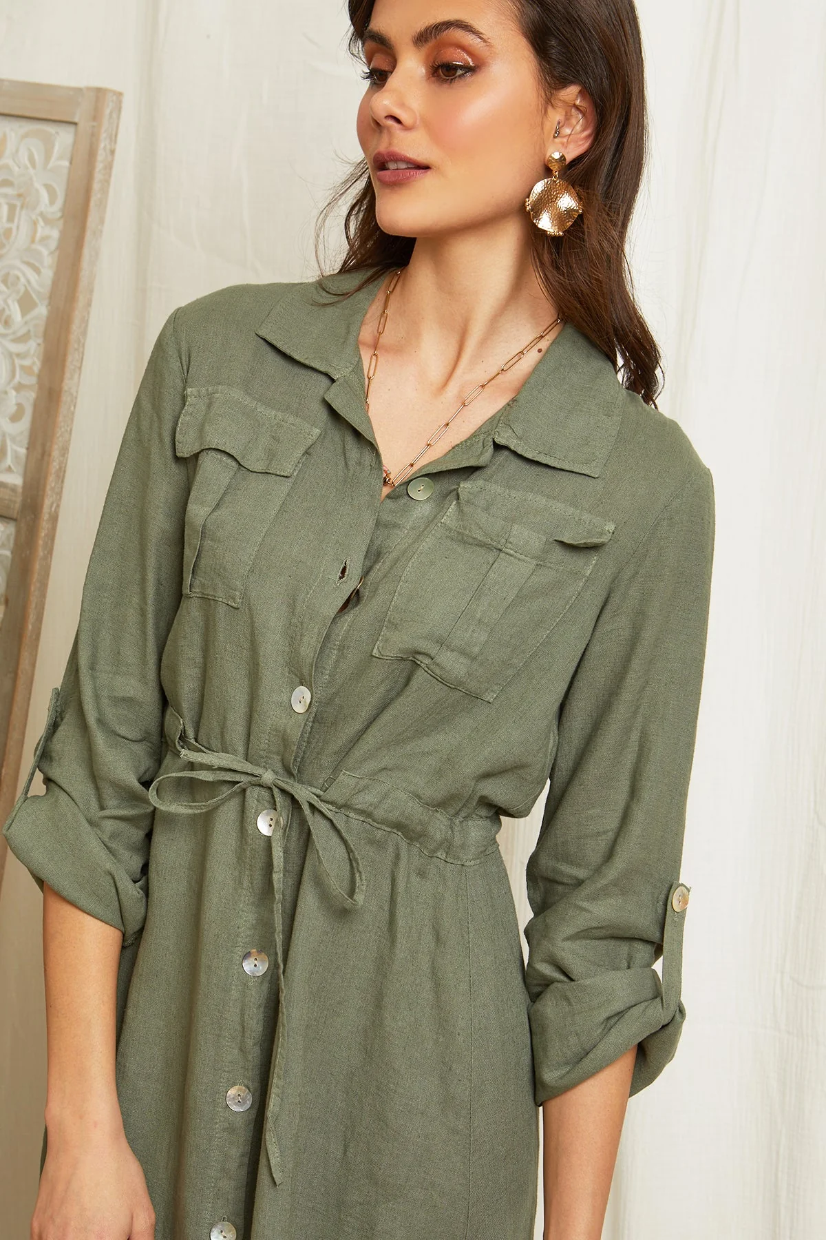 Robe - Kaki - Femme - Image 3