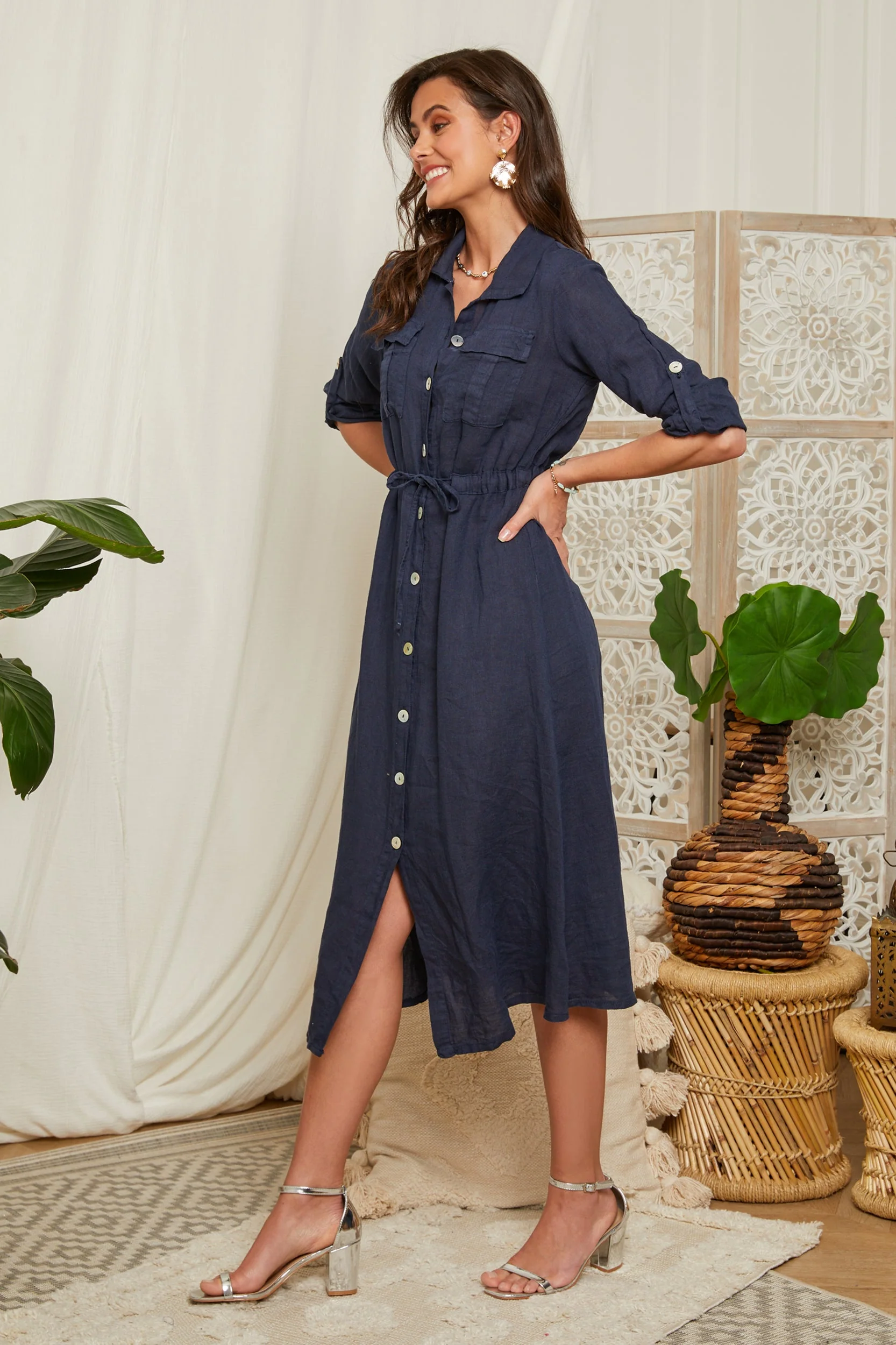 Robe - Marine - Femme - Image 2