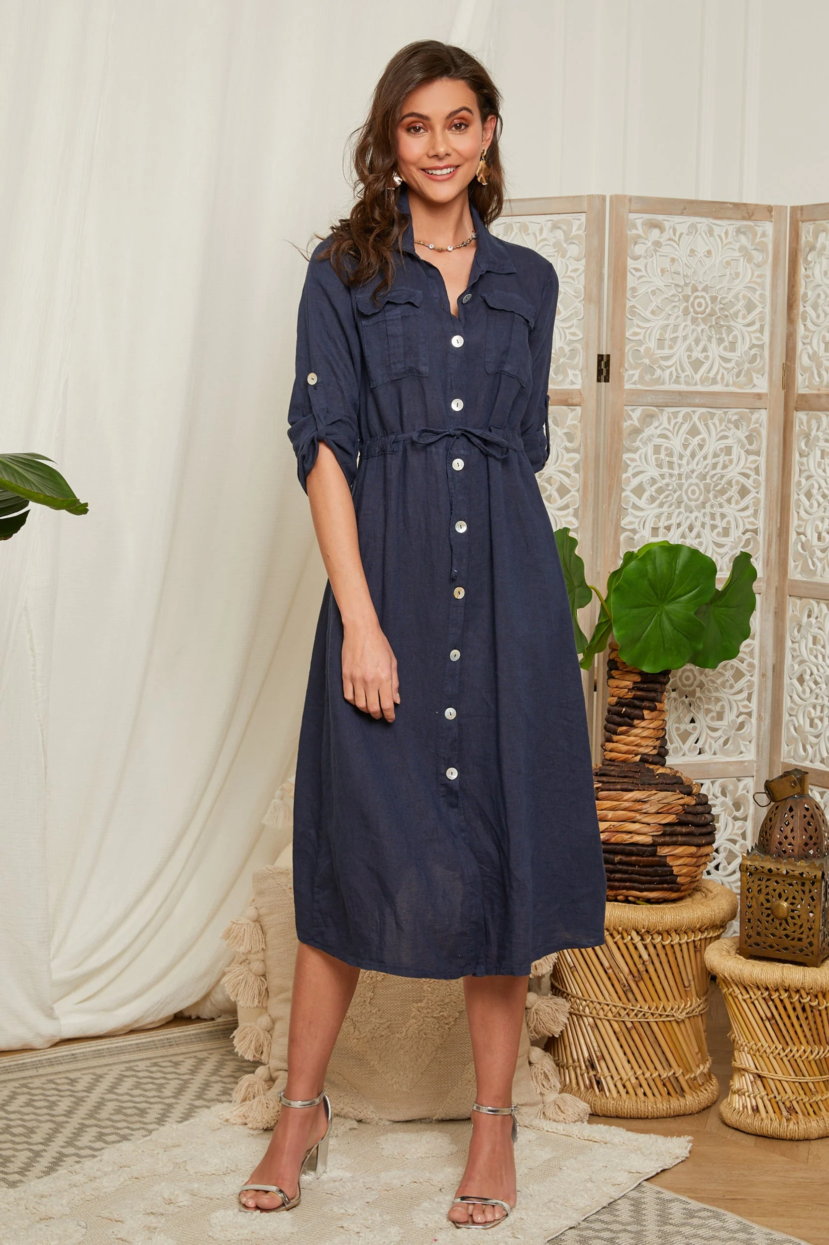 Robe - Marine - Femme - Image 5