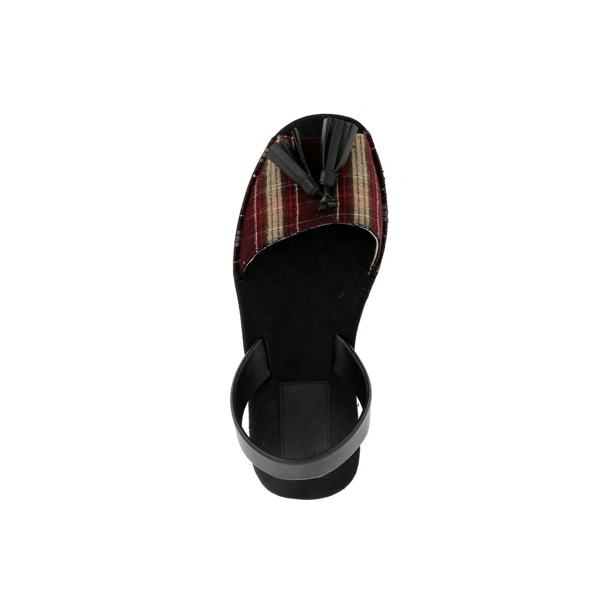 Sandales Avarca Creepers Pampilles Tartan - Rouge - Image 3