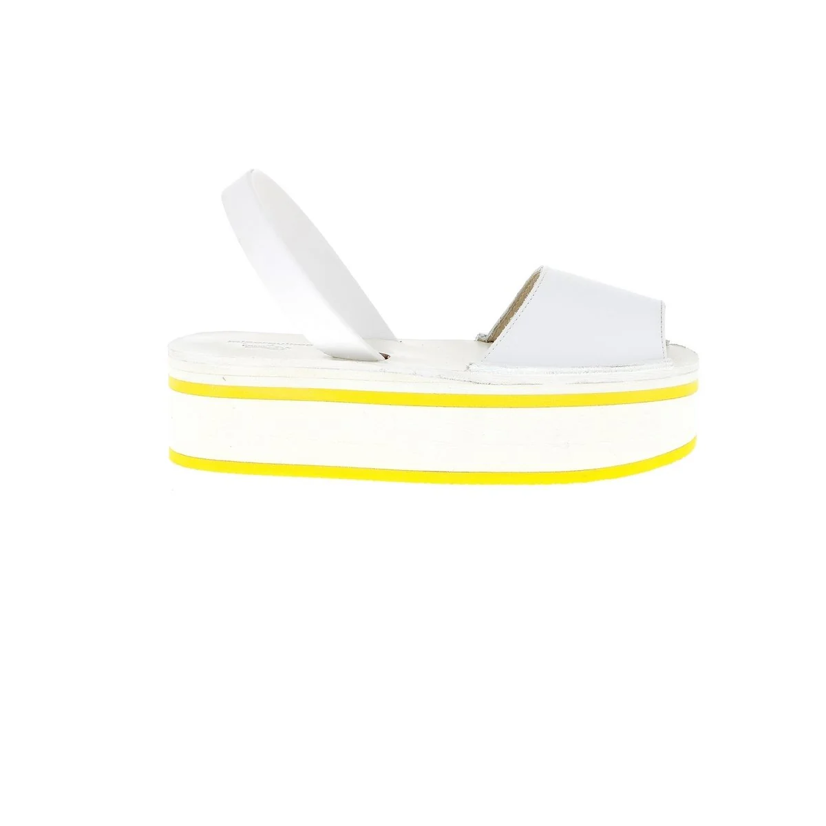 Sandales Avarca Creepers Tennis Rayée Jaune - Blanc - Image 2