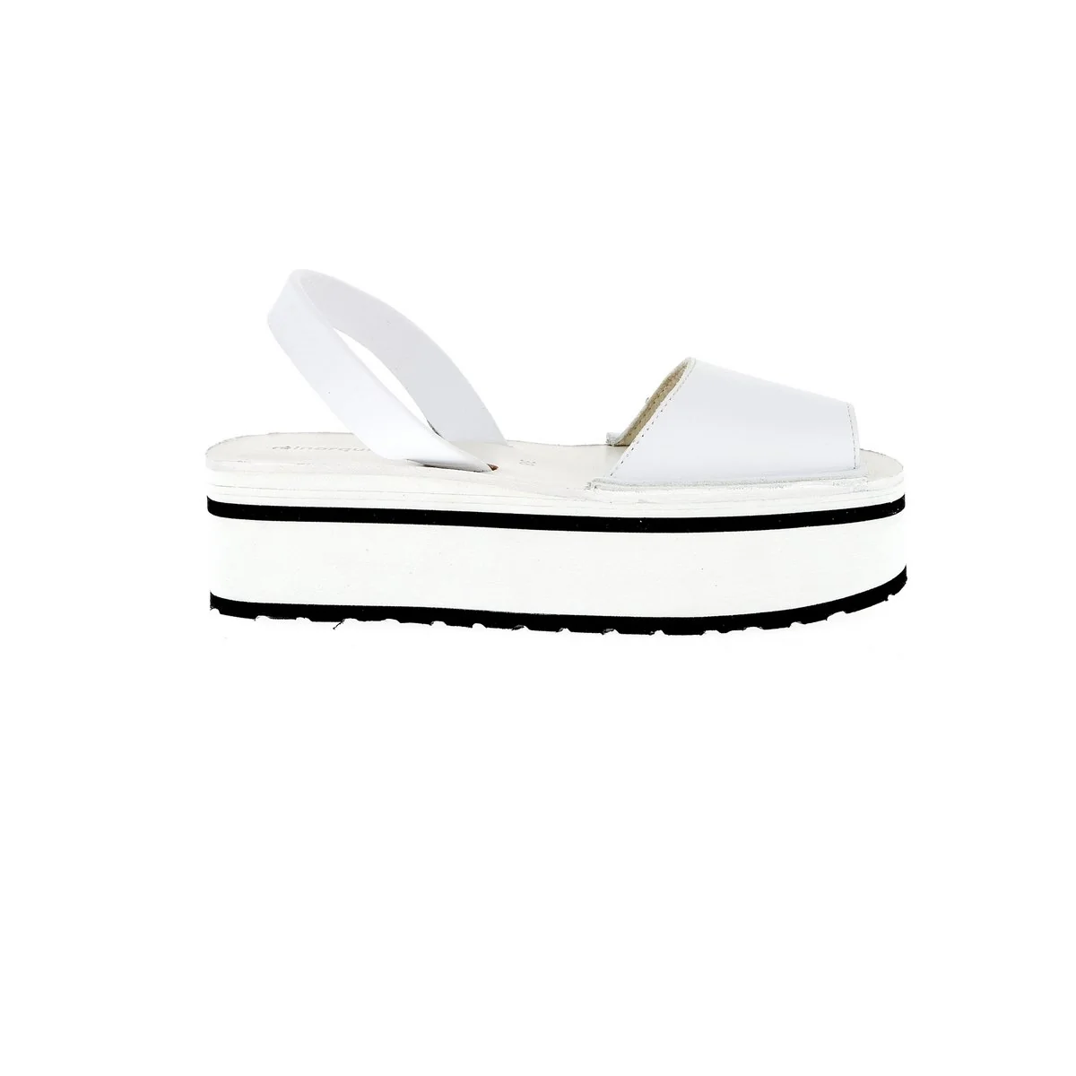 Sandales Avarca Creepers Tennis Rayée Noir - Blanc - Image 2