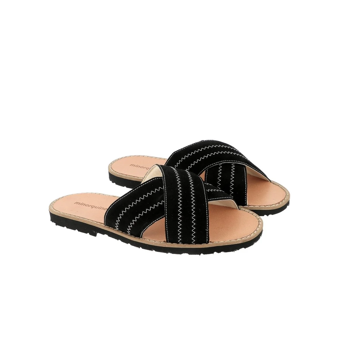 Sandales Avarca Mule Velours Negro - Noir - Image 2