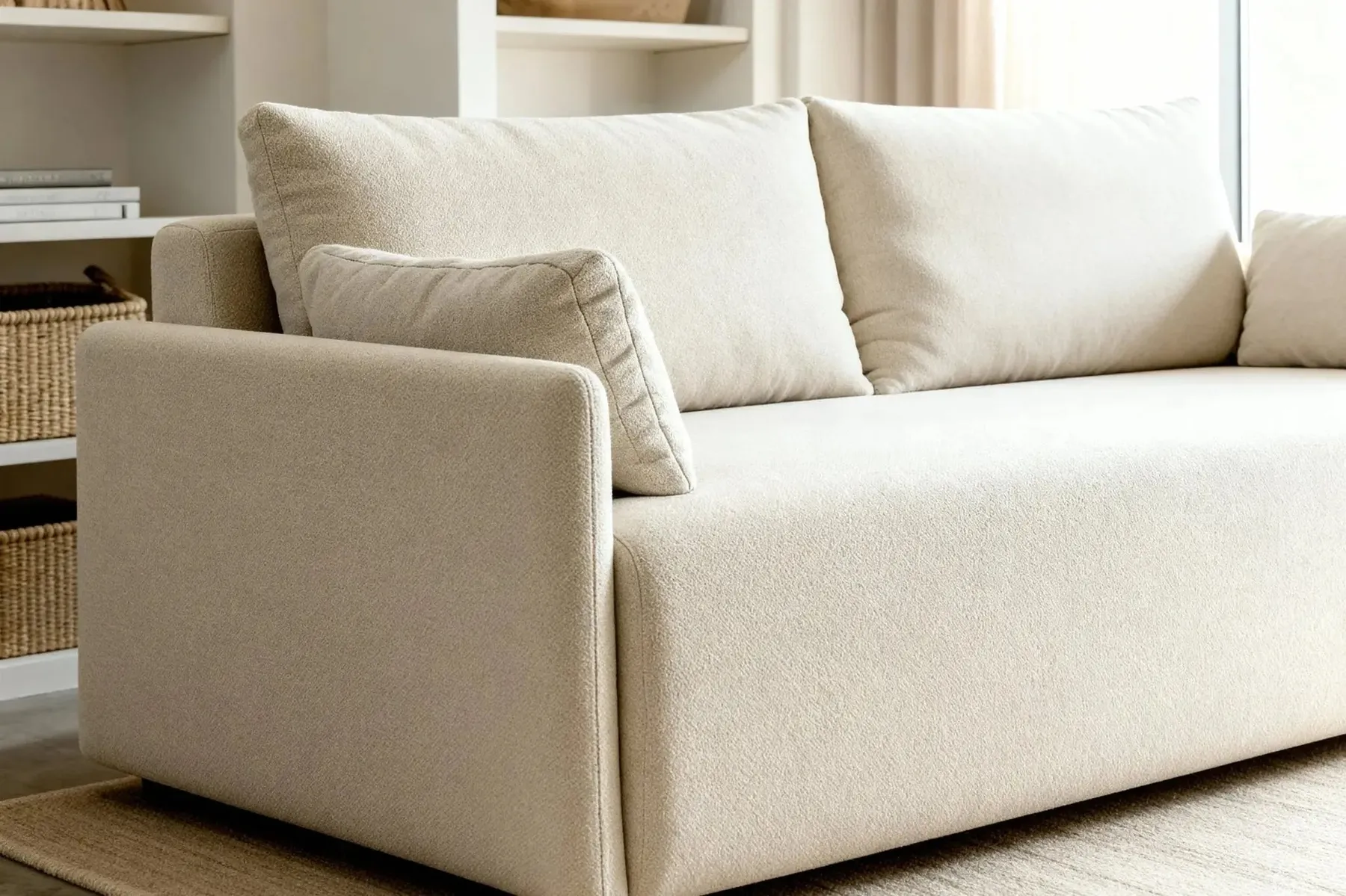 Axelle - Canapé Droit Convertible Tissu Lisse 2 Places - Image 15