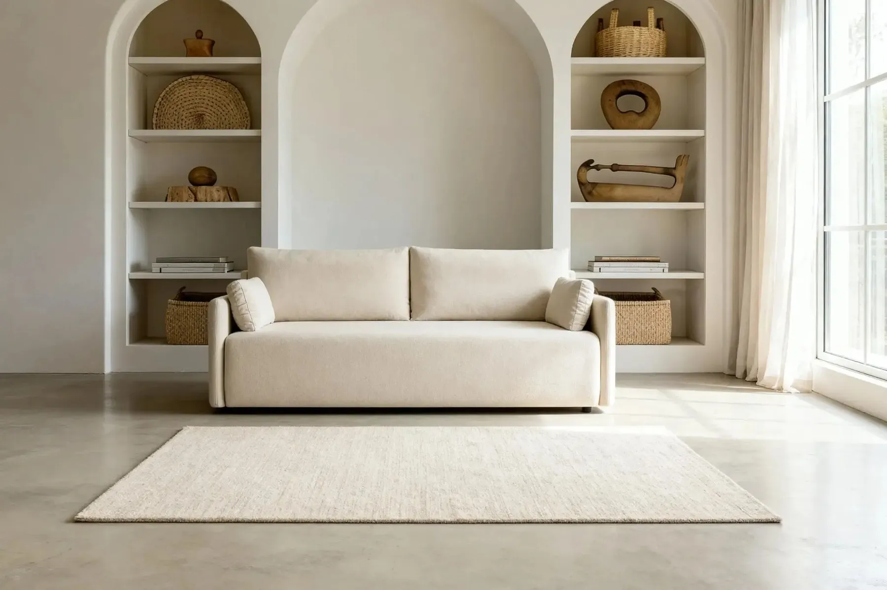 Axelle - Canapé Droit Convertible Tissu Lisse 2 Places - Image 17