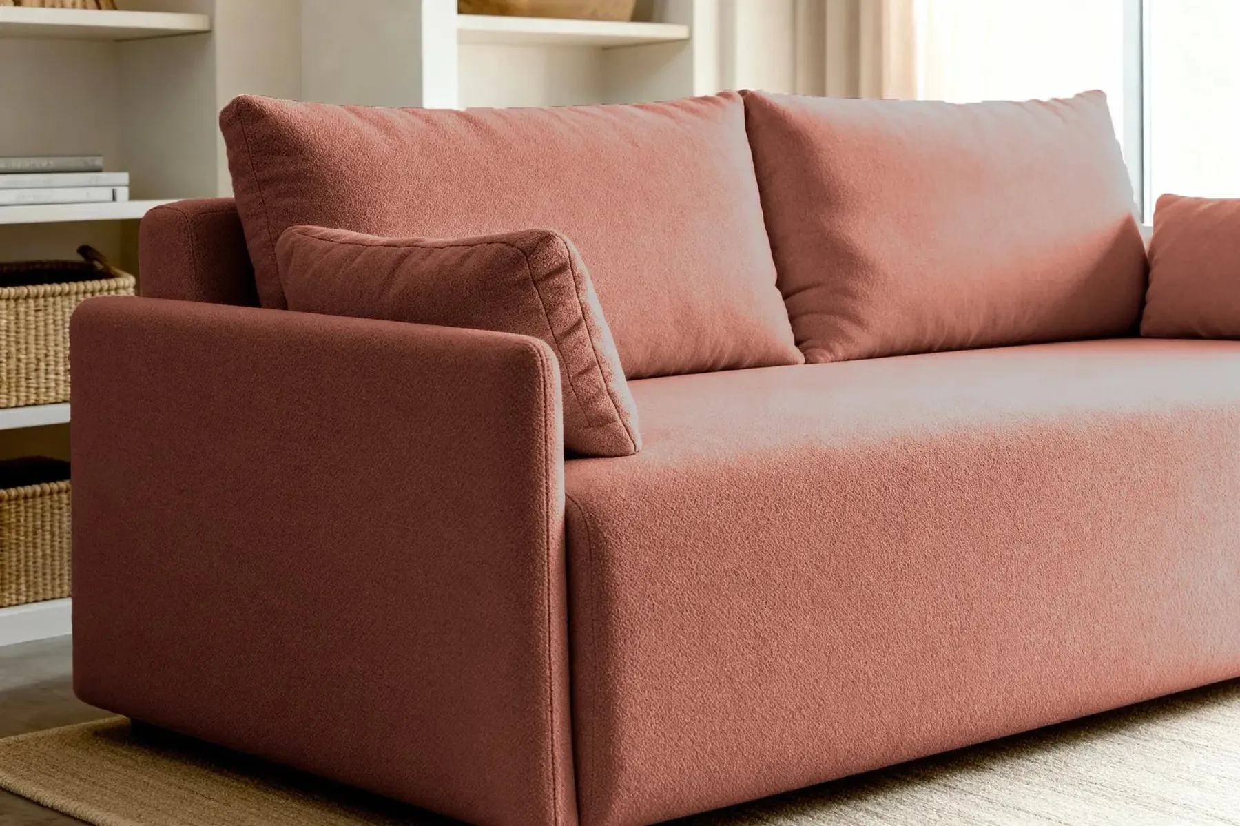 Axelle - Canapé Droit Convertible Tissu Lisse 2 Places - Image 70