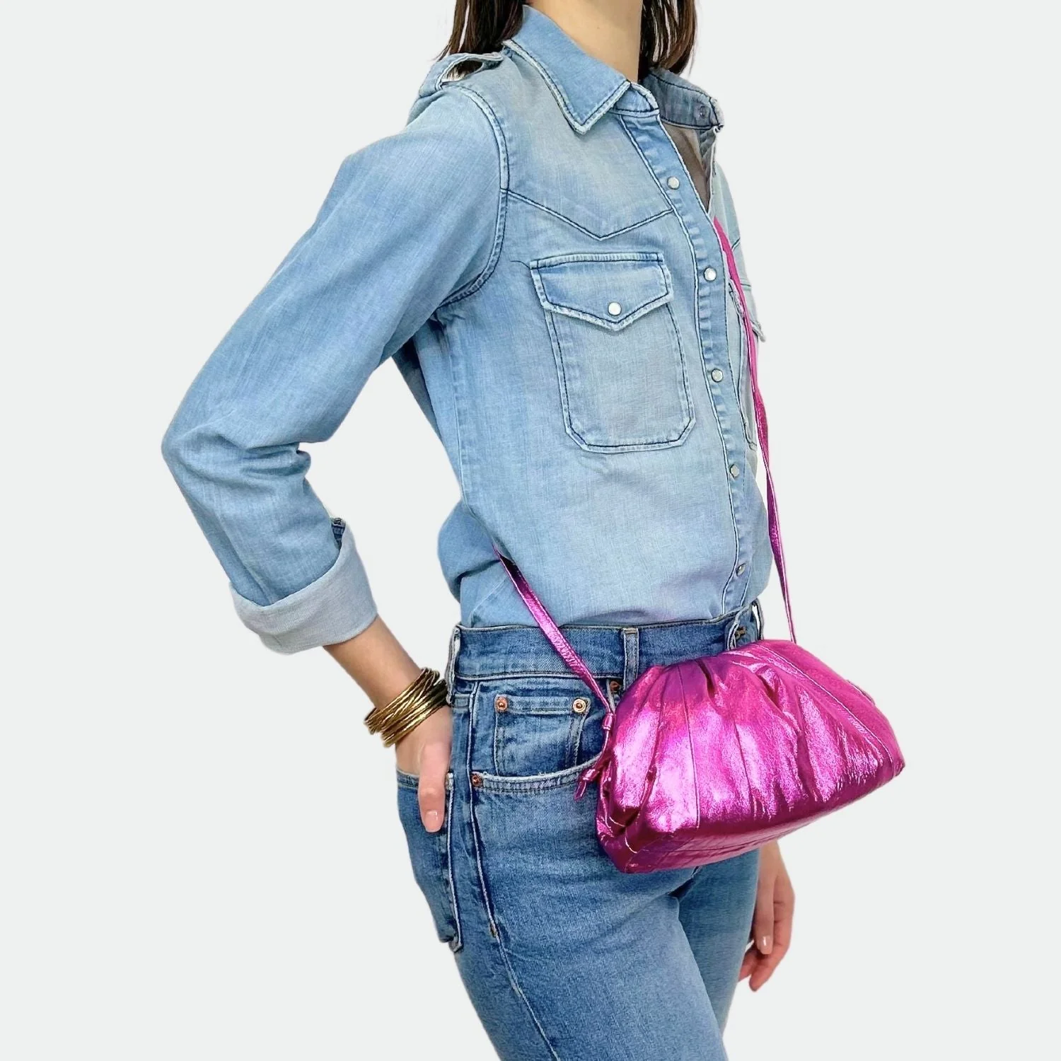 Pochette Cuir - Baby Uniq Shiny - Pink - Image 4