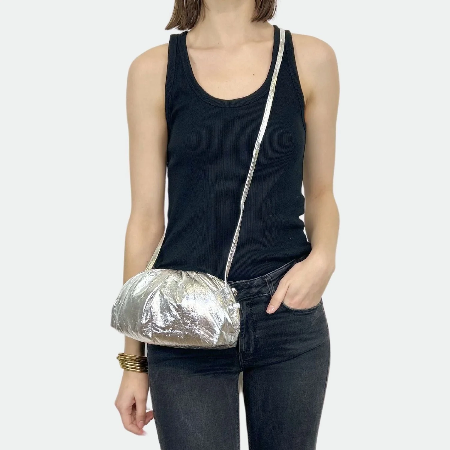 Pochette Cuir - Baby Uniq Shiny - Silver - Image 4