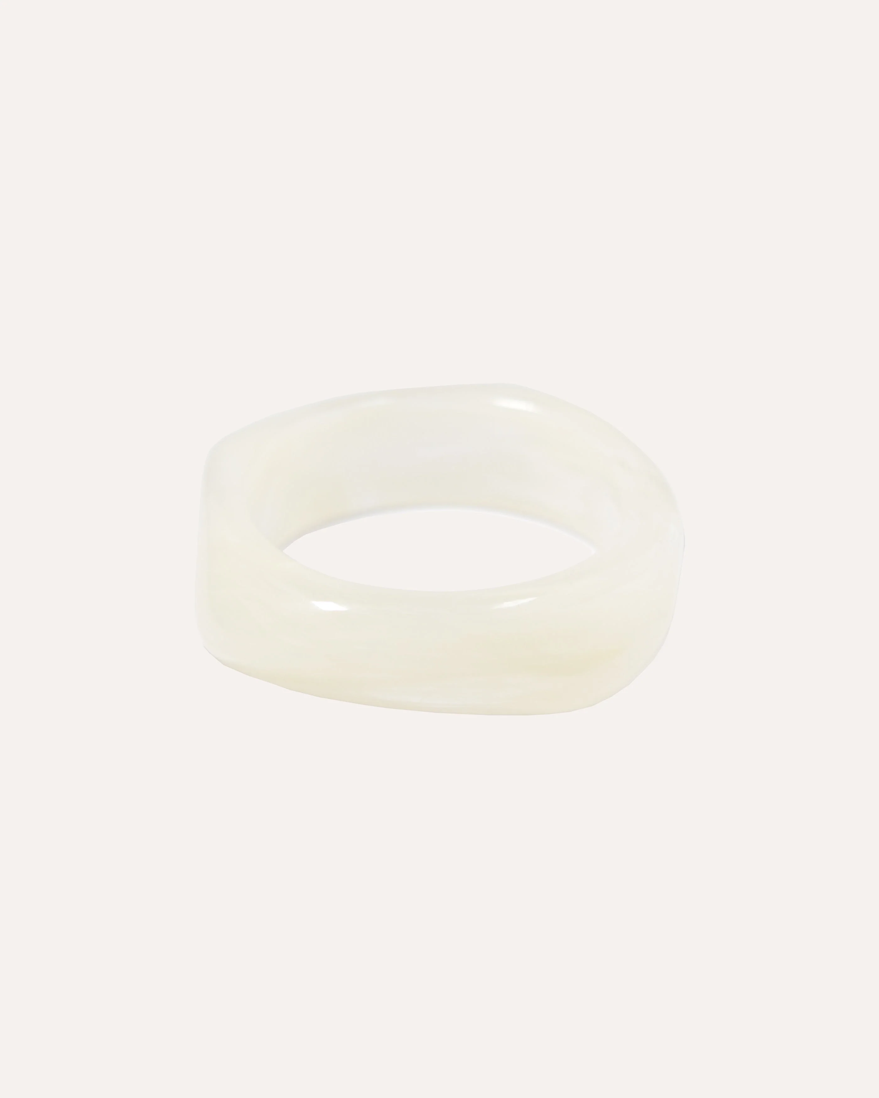 Bracelet Bangle Blanc Asymétrique - Image 2