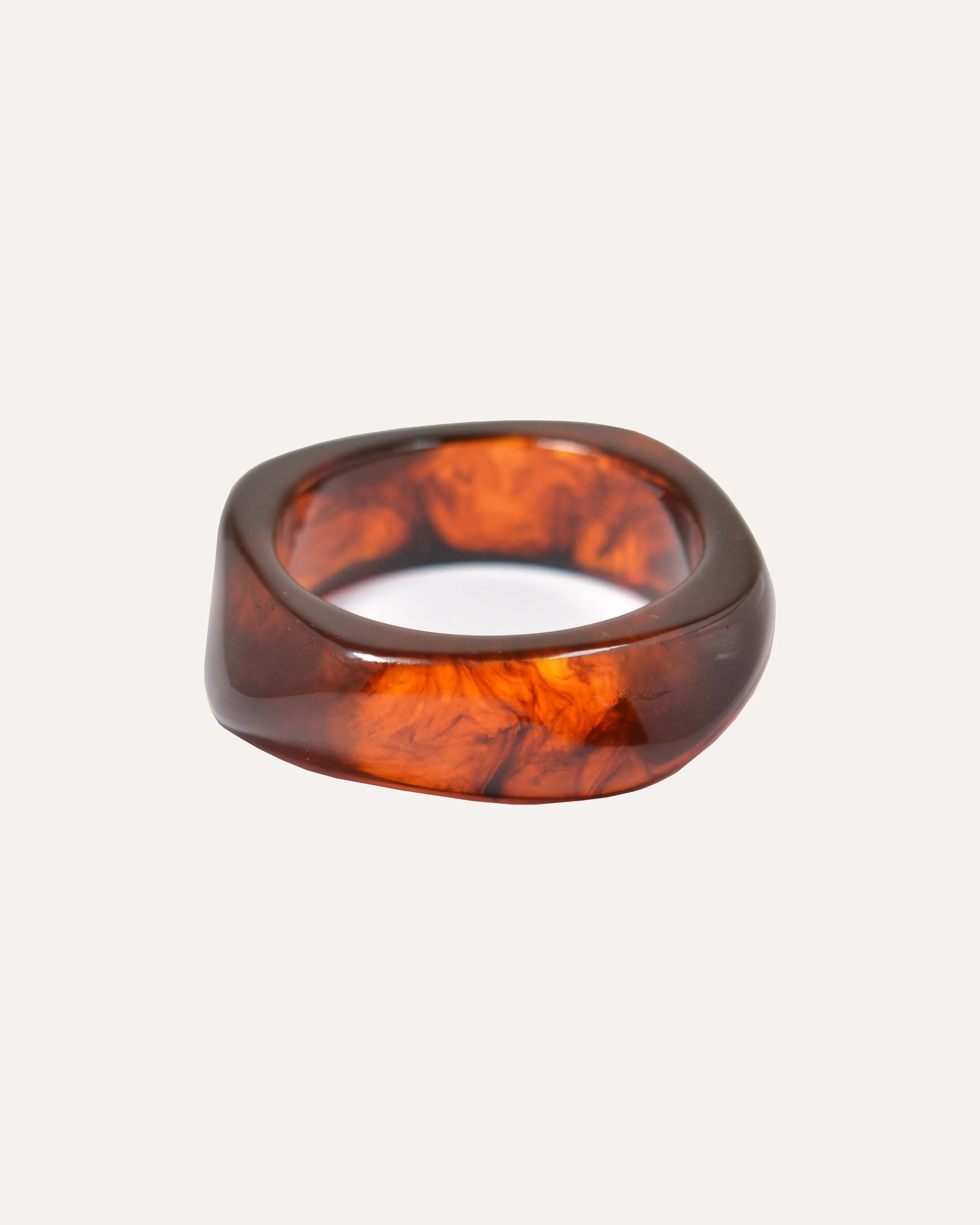 Bracelet Bangle Marron Asymétrique - Image 2