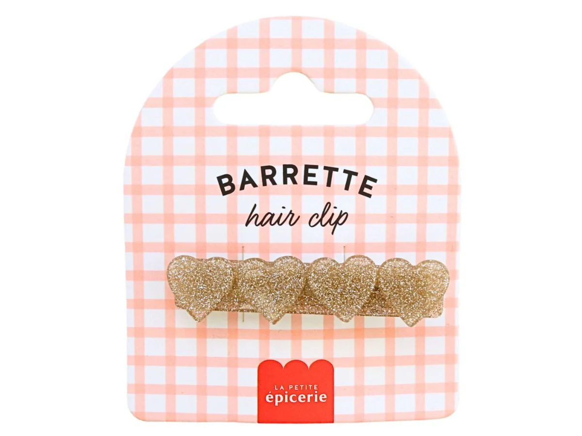 Barrette Cheveux - Coeur Doré - Image 2