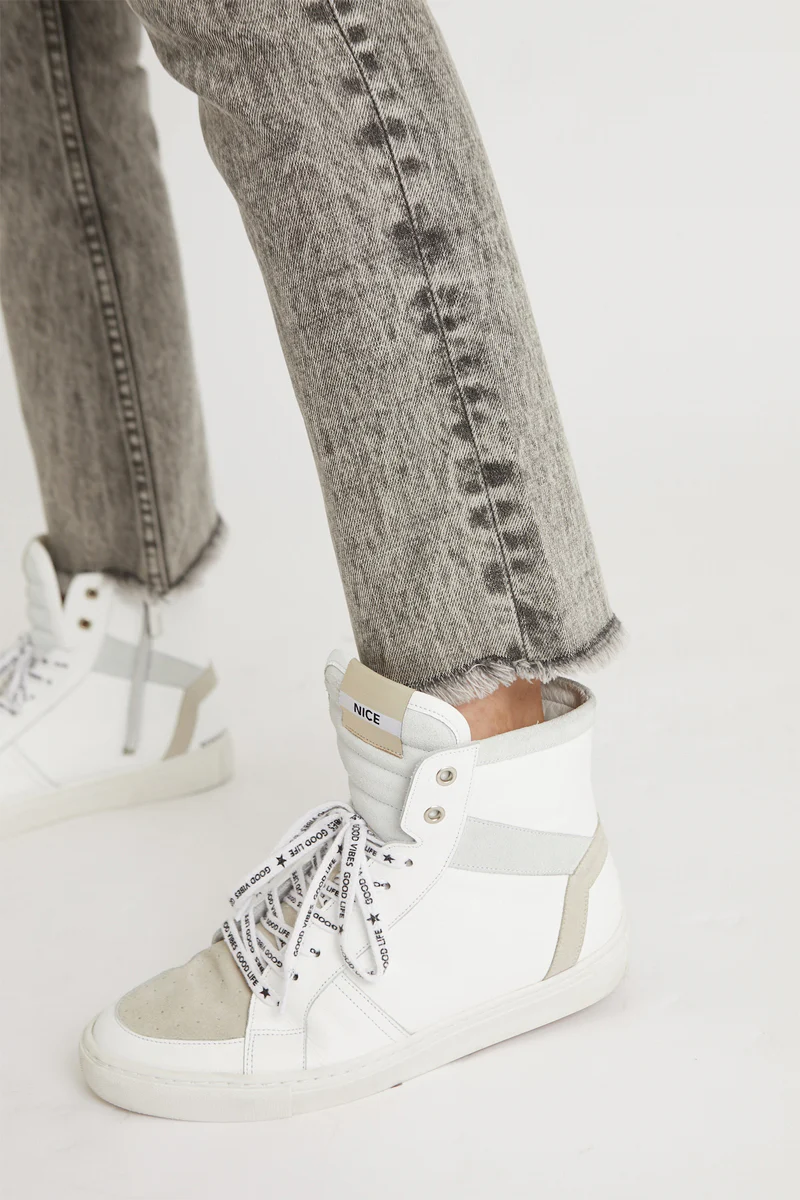 Baskets Montantes En Cuir - Blanc - Image 4