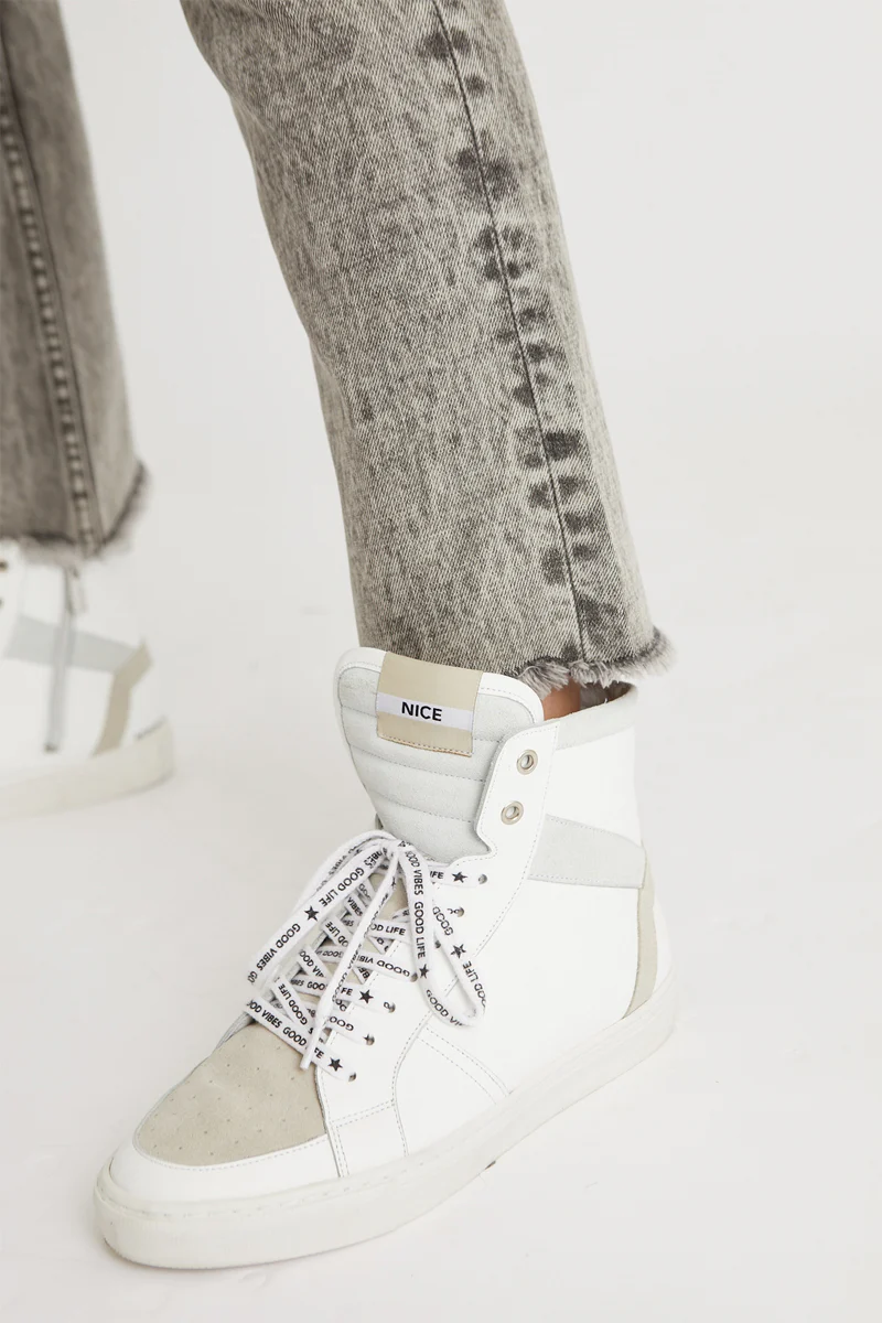 Baskets Montantes En Cuir - Blanc - Image 5