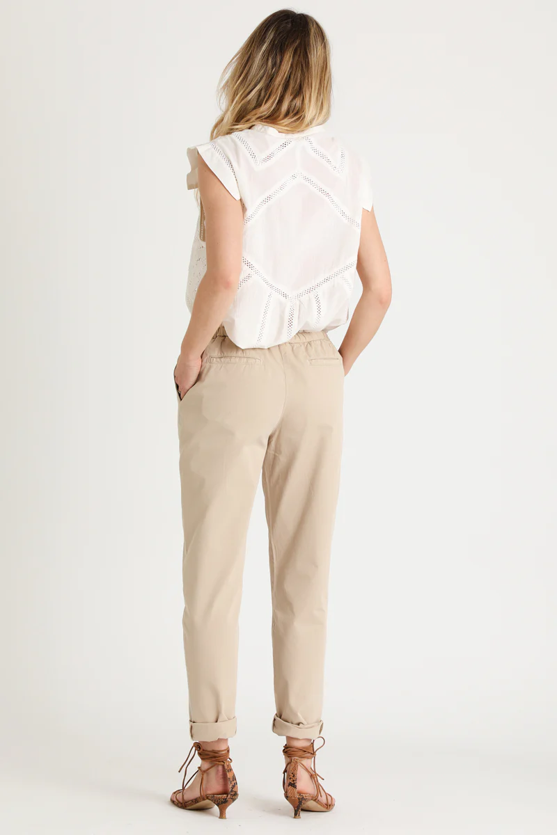 Pantalon Carotte Beige - Image 3