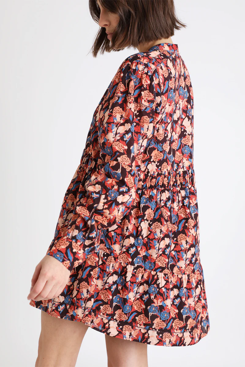 Robe Trapèze Noir Et Beige - Image 2