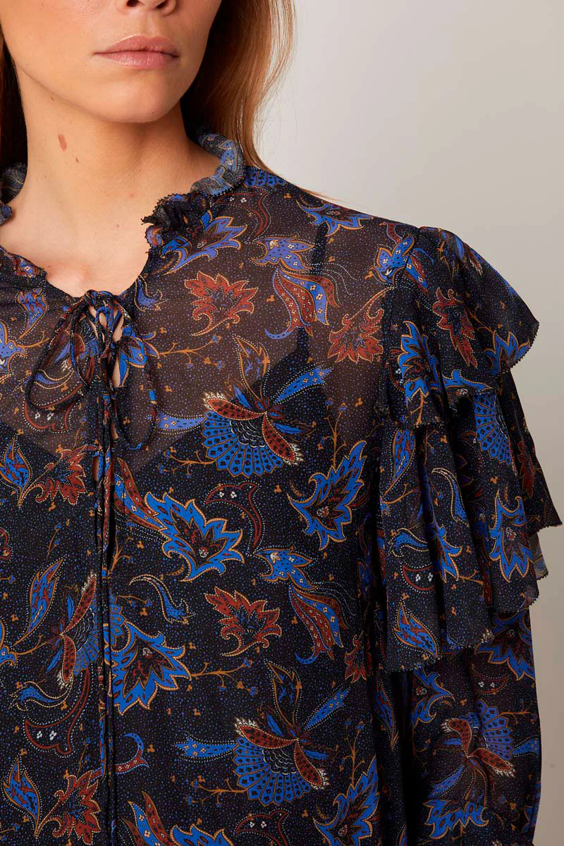 Blouse Col V - Phoenix - Image 3