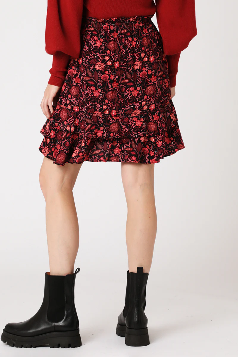 Jupe Patineuse - Noir Et Rouge - Image 3