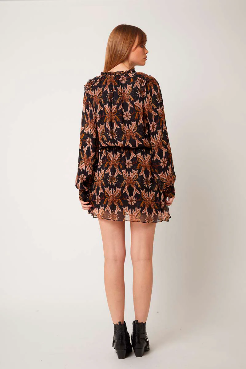 Robe Trapèze - Marron Et Noir - Image 2