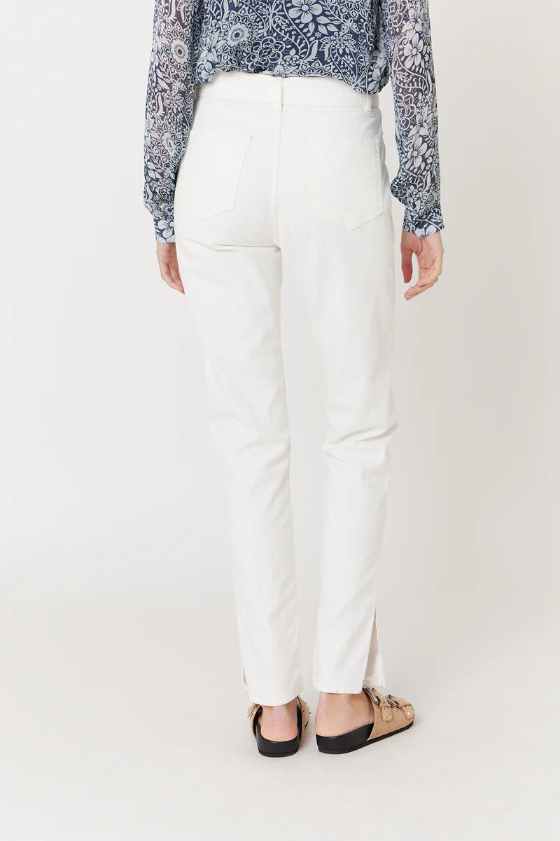Jean Slim Taille Haute Ceinture - Off White - Image 2