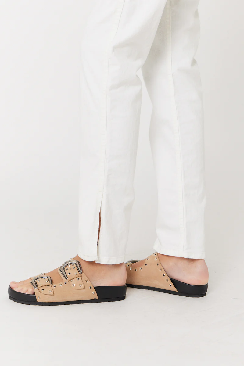 Jean Slim Taille Haute Ceinture - Off White - Image 5