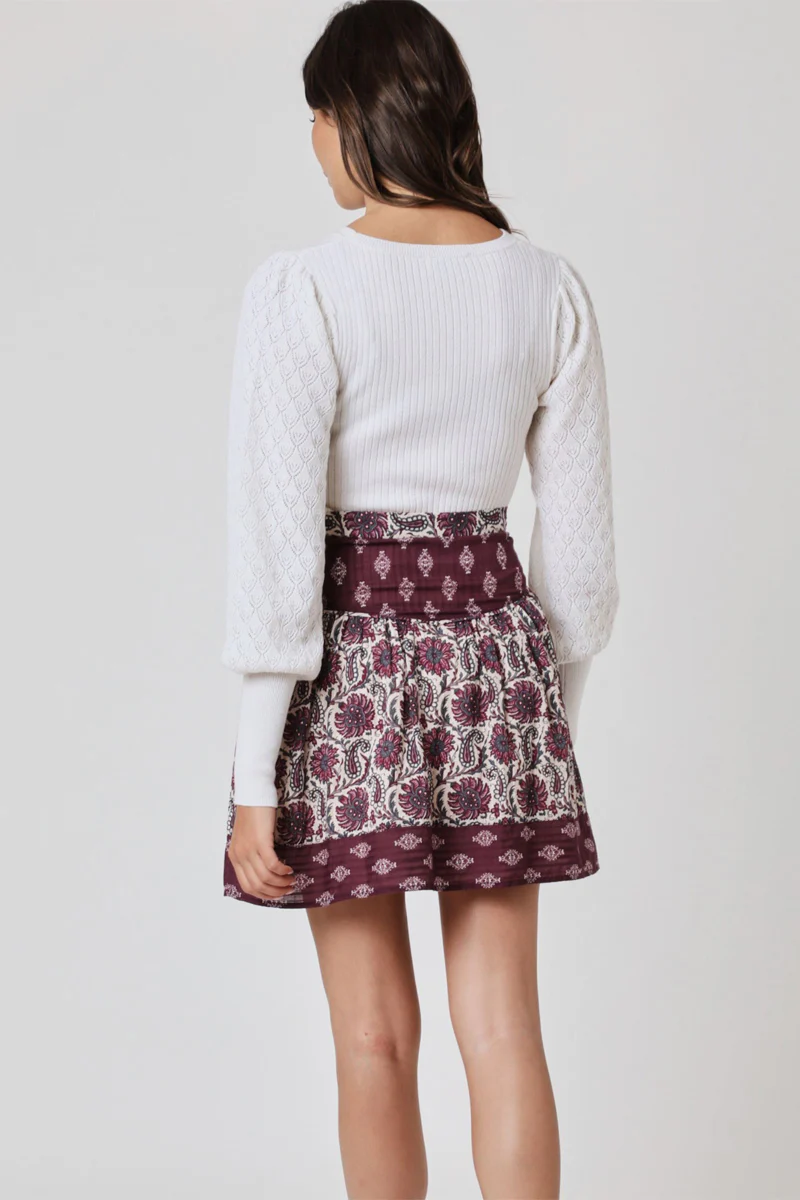 Jupe Courte Imprimé Smock - Bohemian - Image 3