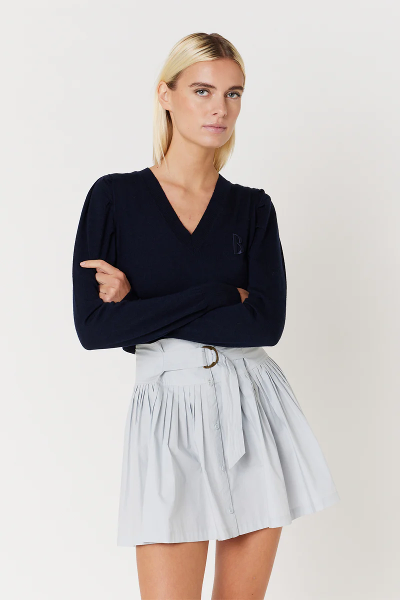 Jupe Courte Unie - Lightblue - Image 3