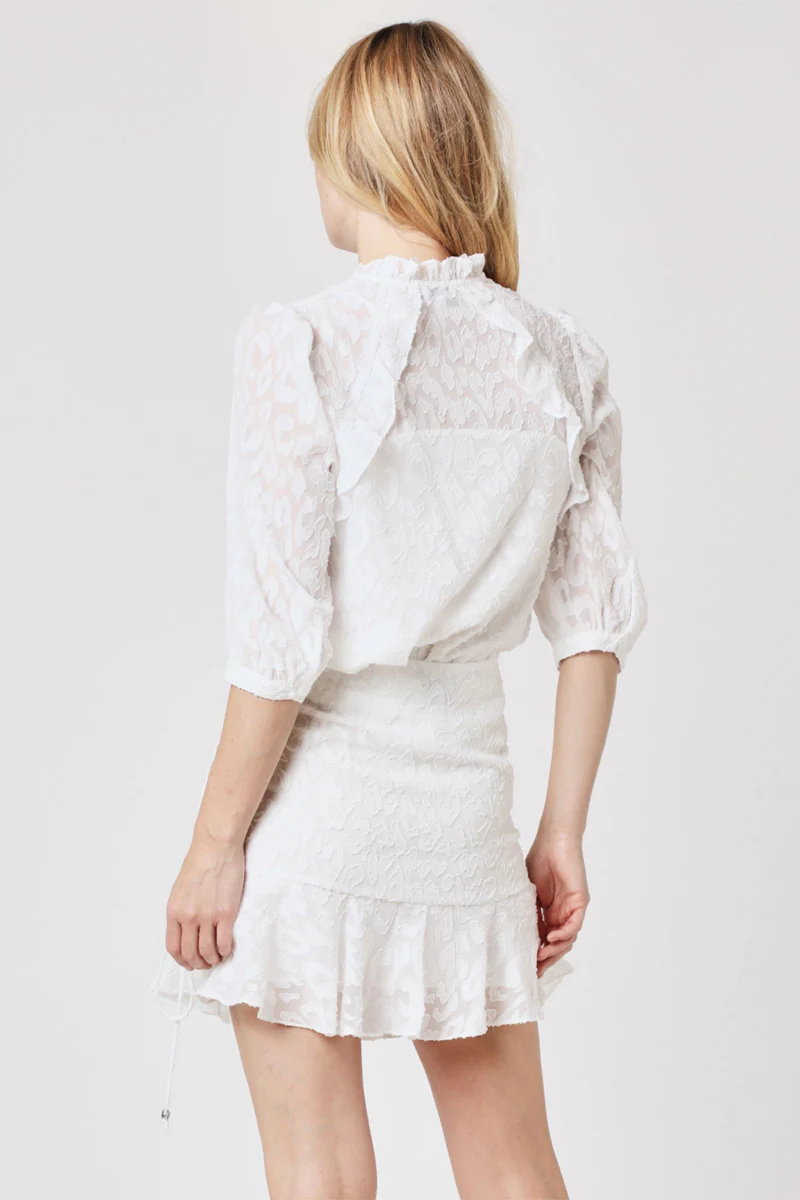 Jupe Courte Unie - Off White - Image 2